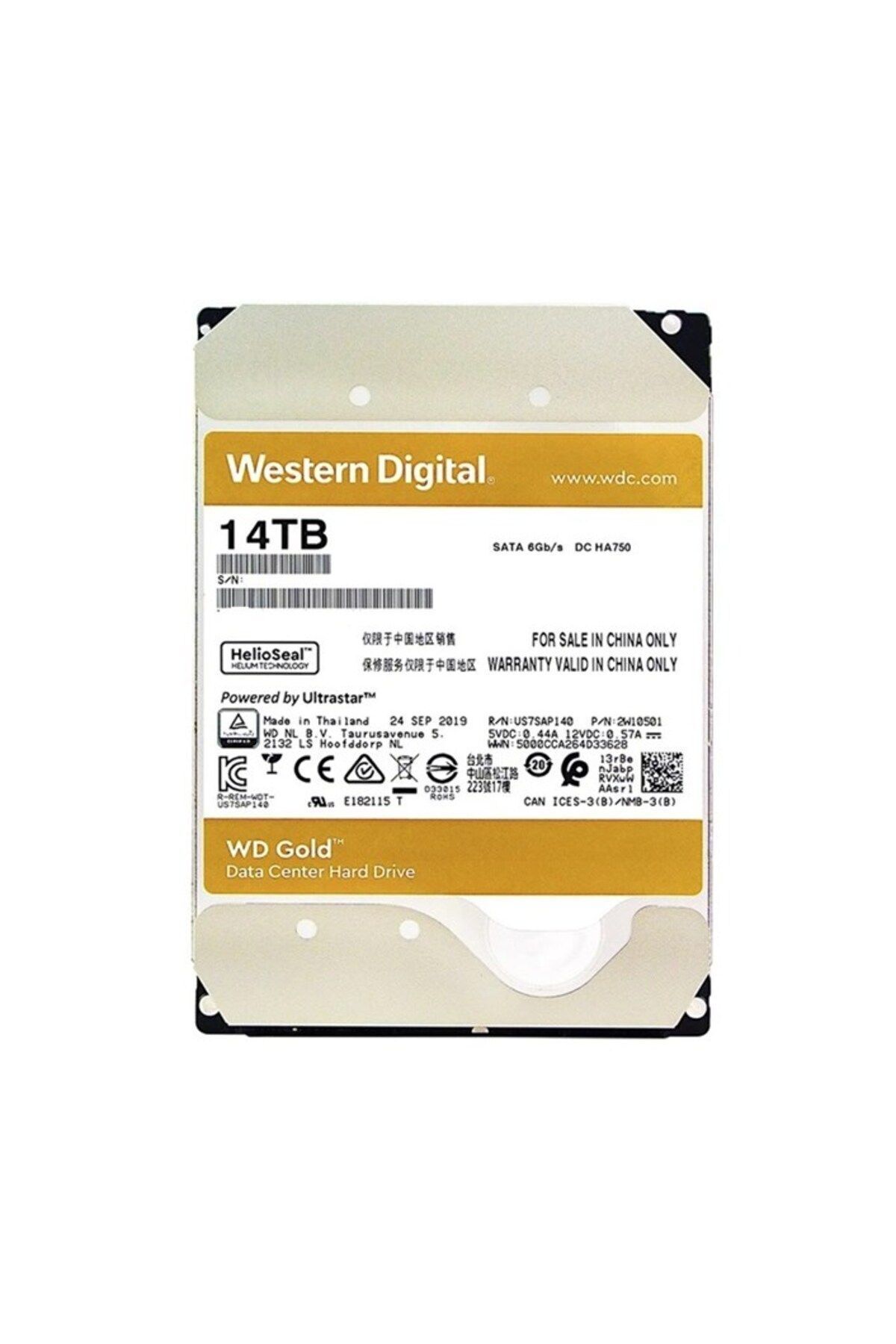 WESTERN DIGITAL Wd 14tb Wd Gold Enterprıse 7200rpm Sata3 512mb Wd142kryz