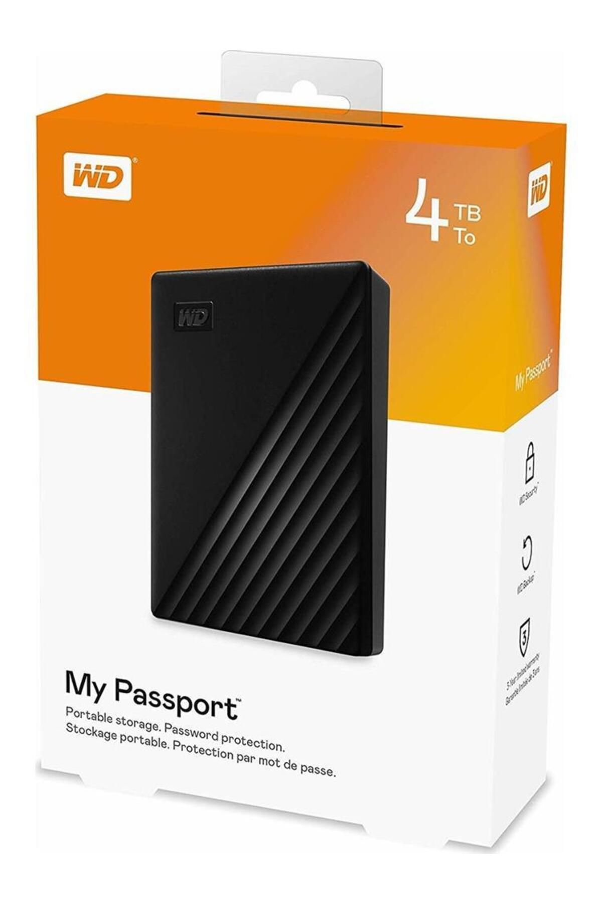 WESTERN DIGITAL Wd 4Tb My Passport WDBPKJ0040BBK-WESN 2.5" USB 3.2 Siyah Harici Harddisk