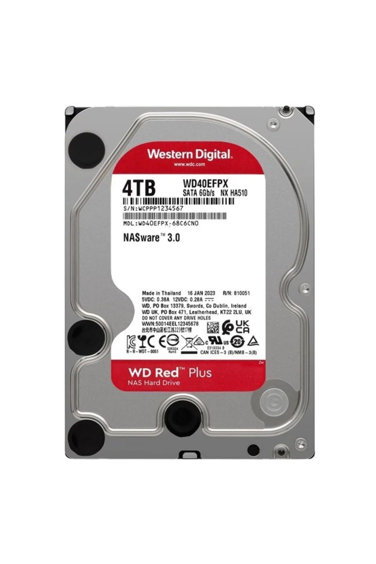 WESTERN DIGITAL WD 4TB Red 3.5" 5400Rpm 256MB Sata3 WD40EFPX