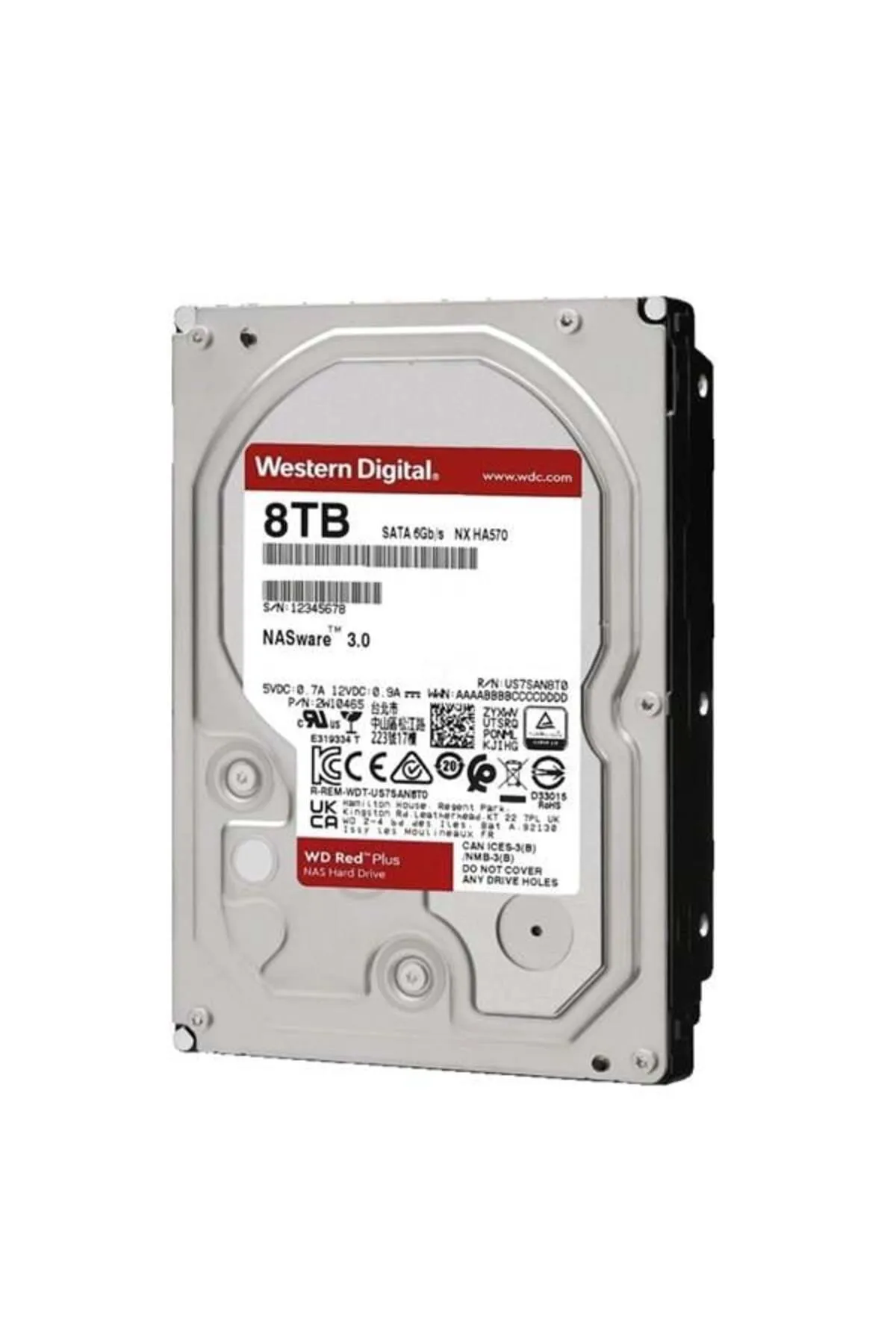 WESTERN DIGITAL WD 8TB RED PLUS 80EFPX 256MB 5400RPM SATA-3 NAS DİSKİ