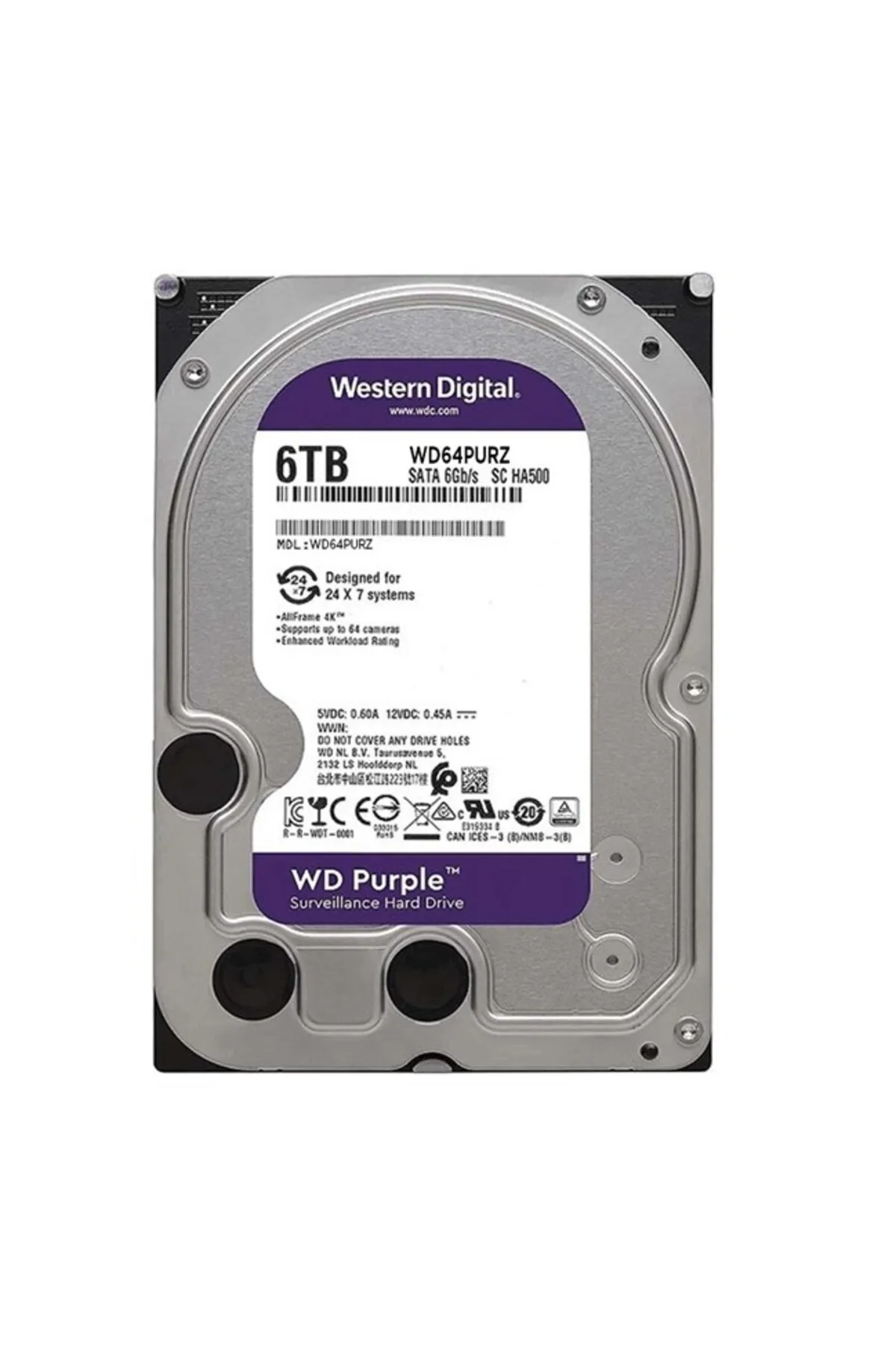 WD WD Purple 6TB 5400Rpm 256MB -WD64PURZ