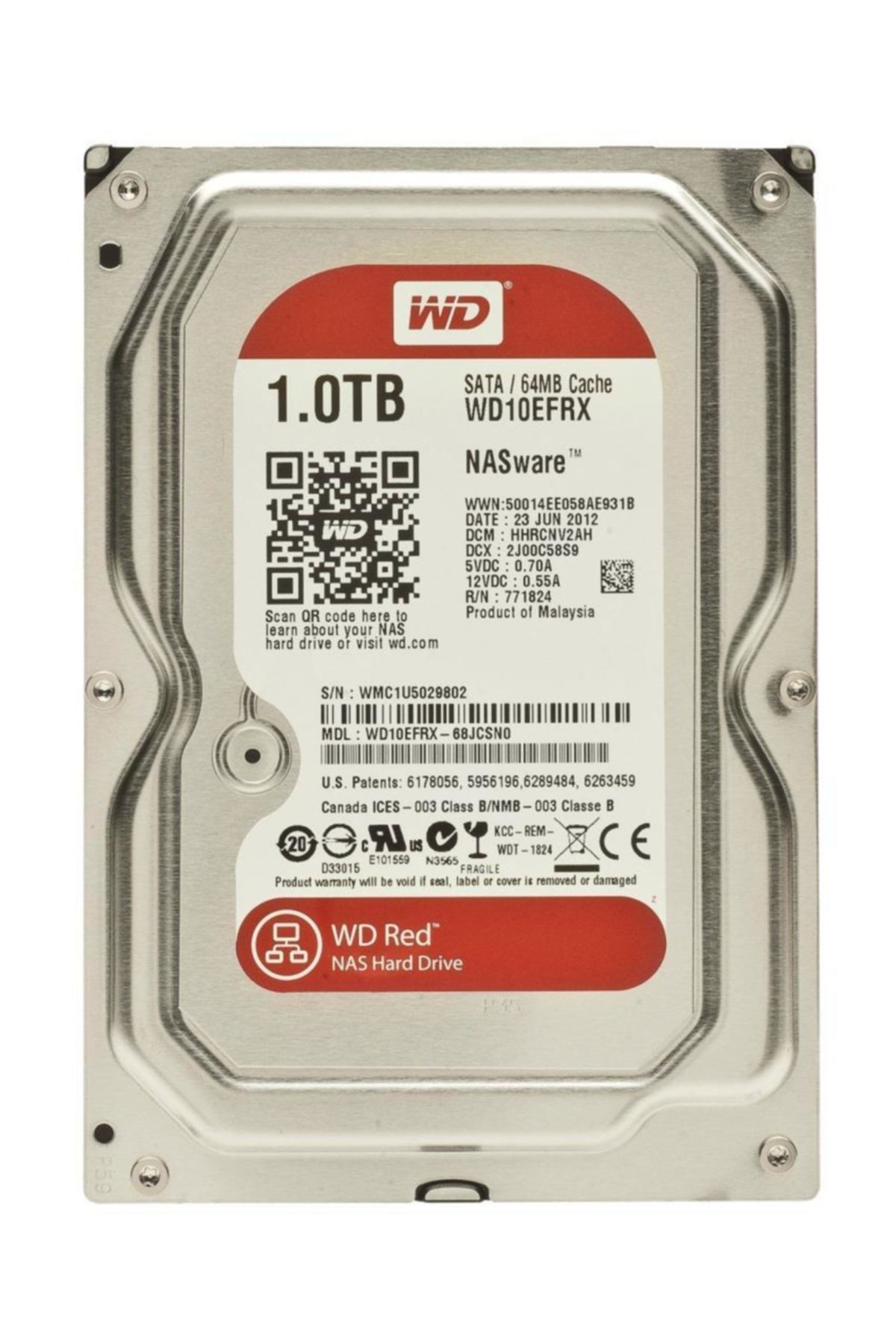 WD Wd Red 3,5" 1Tb 64Mb 5400Rpm Wd10Efrx