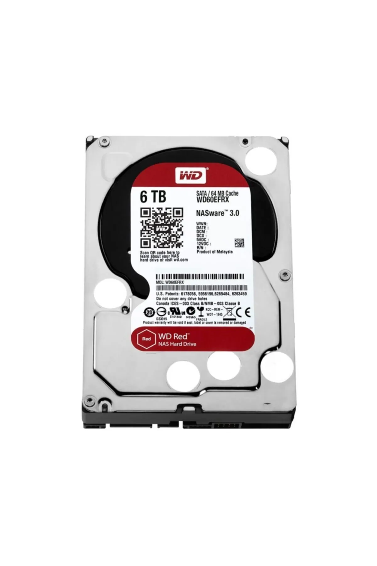 WESTERN DIGITAL Wd Red 3,5 Sata Iıı 6gb/s 6tb 64mb 7/24 Nas Wd60efrx