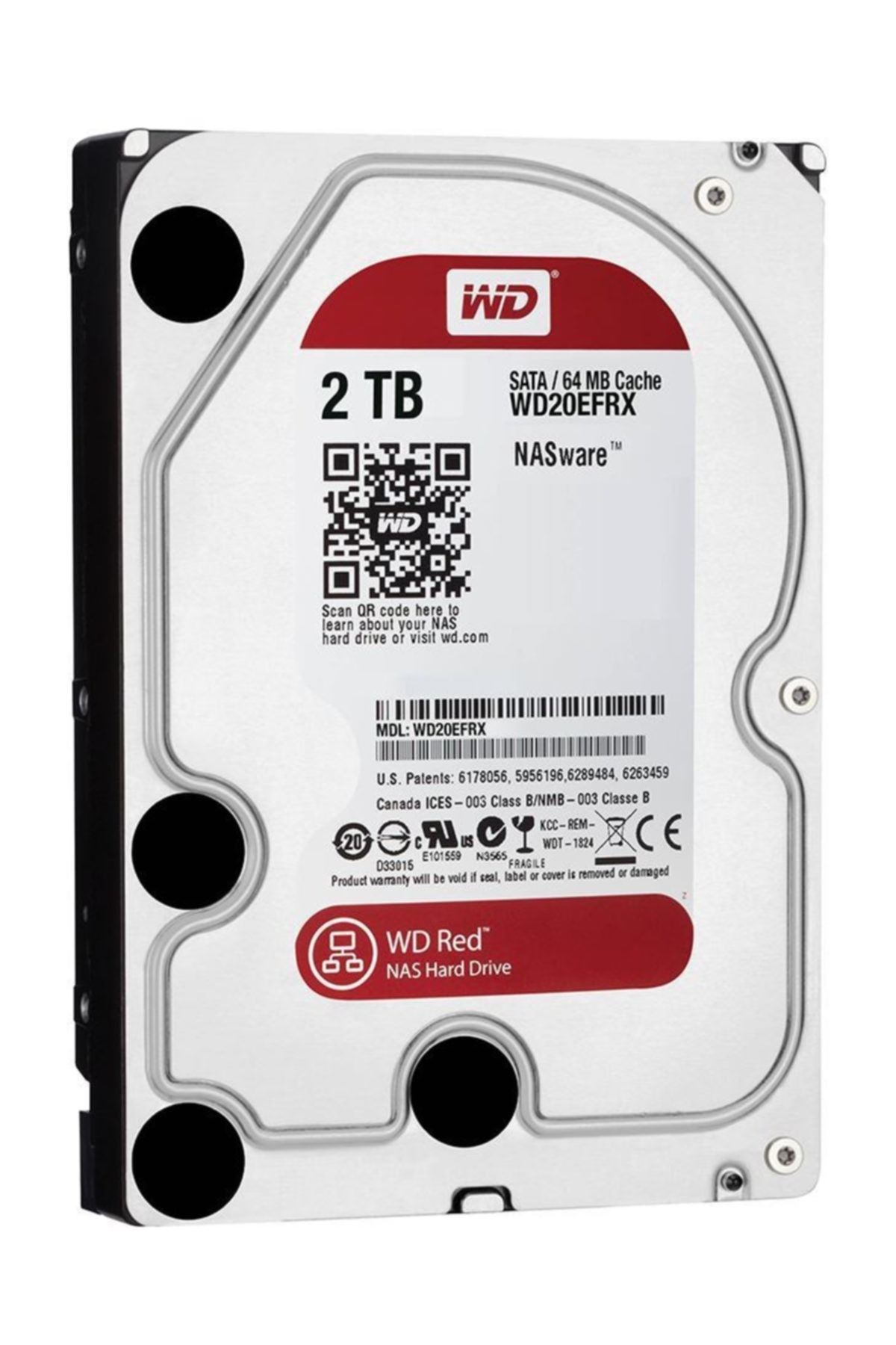 WESTERN DIGITAL WD Red 3,5 SATA III 6Gb/s 2TB 64MB 7/24 NAS WD20EFRX