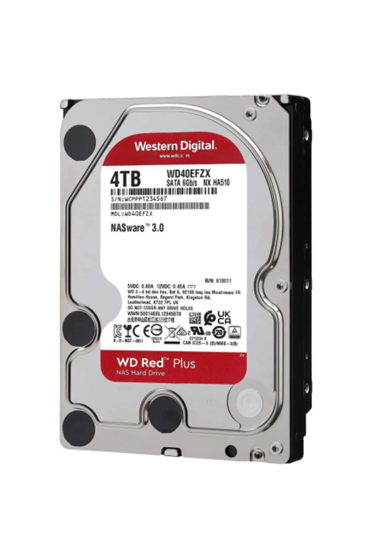 WD Wd Red Plus Wd40efzx 3,5&quot 4tb, 128mb, 5400 Rpm, 724-nas-server Hdd