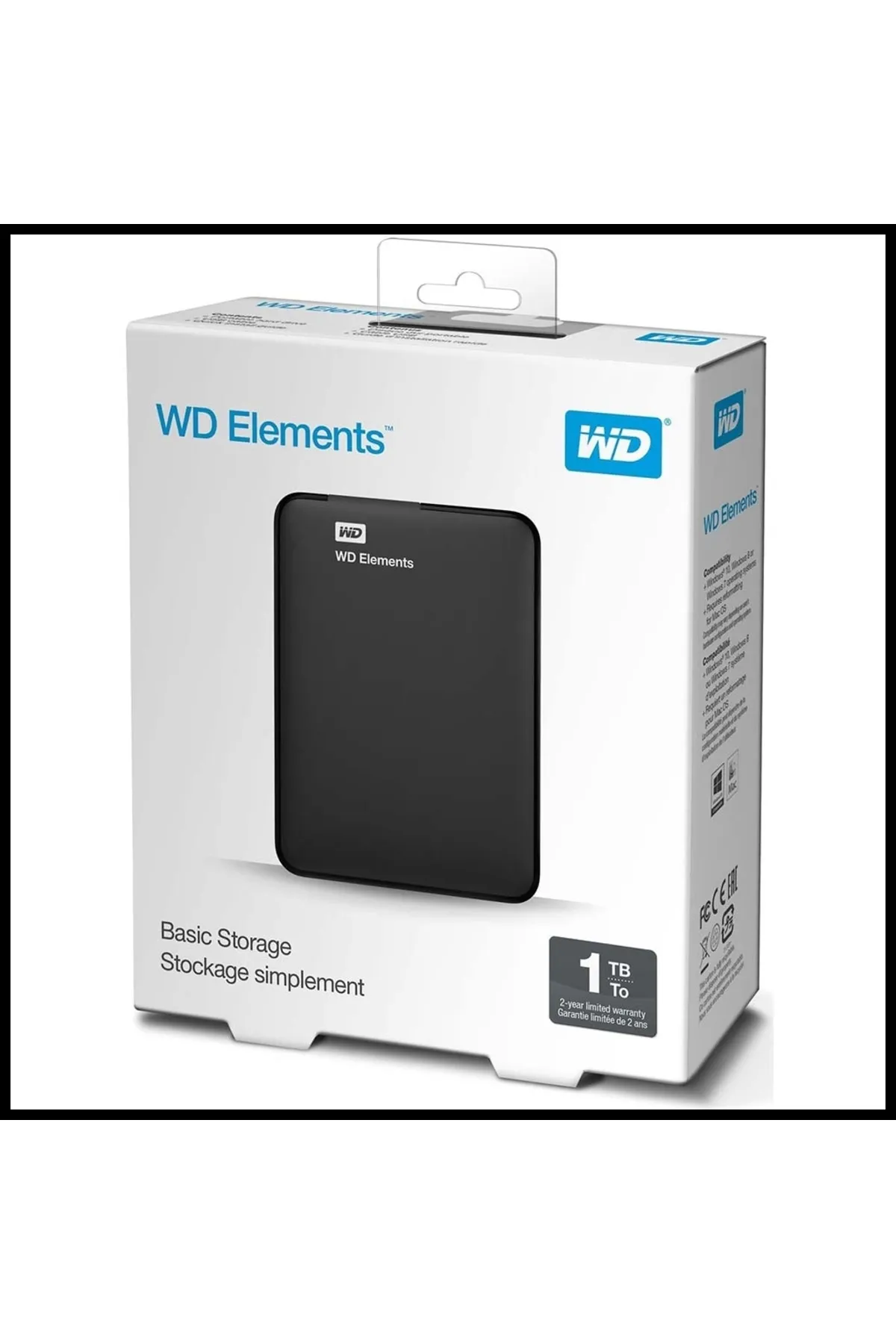 WESTERN DIGITAL Wd Wdbuzg0010bbk-wesn, Elements, 1tb, 2.5&quot;, Usb3.0, Taşınabilir, Harici Hdd, Siyah