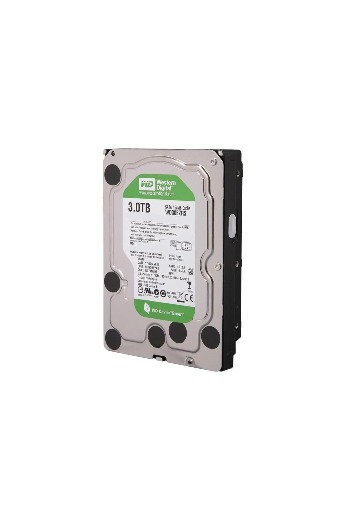 WESTERN DIGITAL WD30EZRS - 3 TB 7,2K RPM 64 MB Önbellek 6G SATA 3,5" Sabit Sürücü