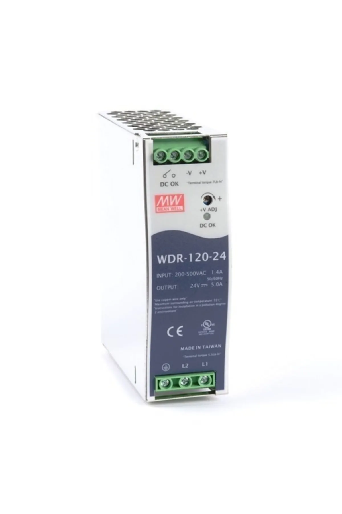 Meanwell Wdr-120-24 24vdc 5.0a Inp:180~550ac,254~780dc Güç Kaynağı