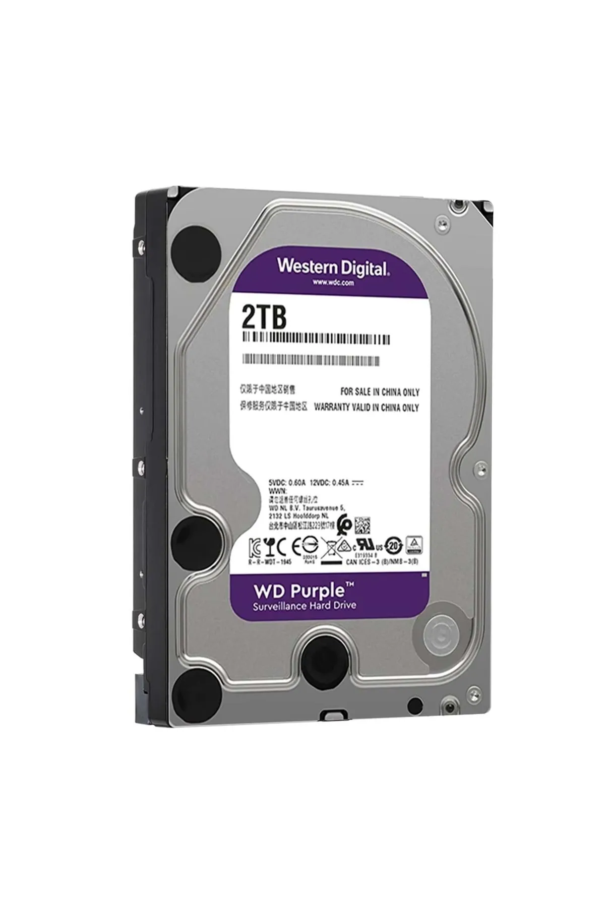 WD Western Dıgıtal Purple Surveıllance 2tb 7/24 5400rpm Sata3 64mb Güvenlik Harddisk