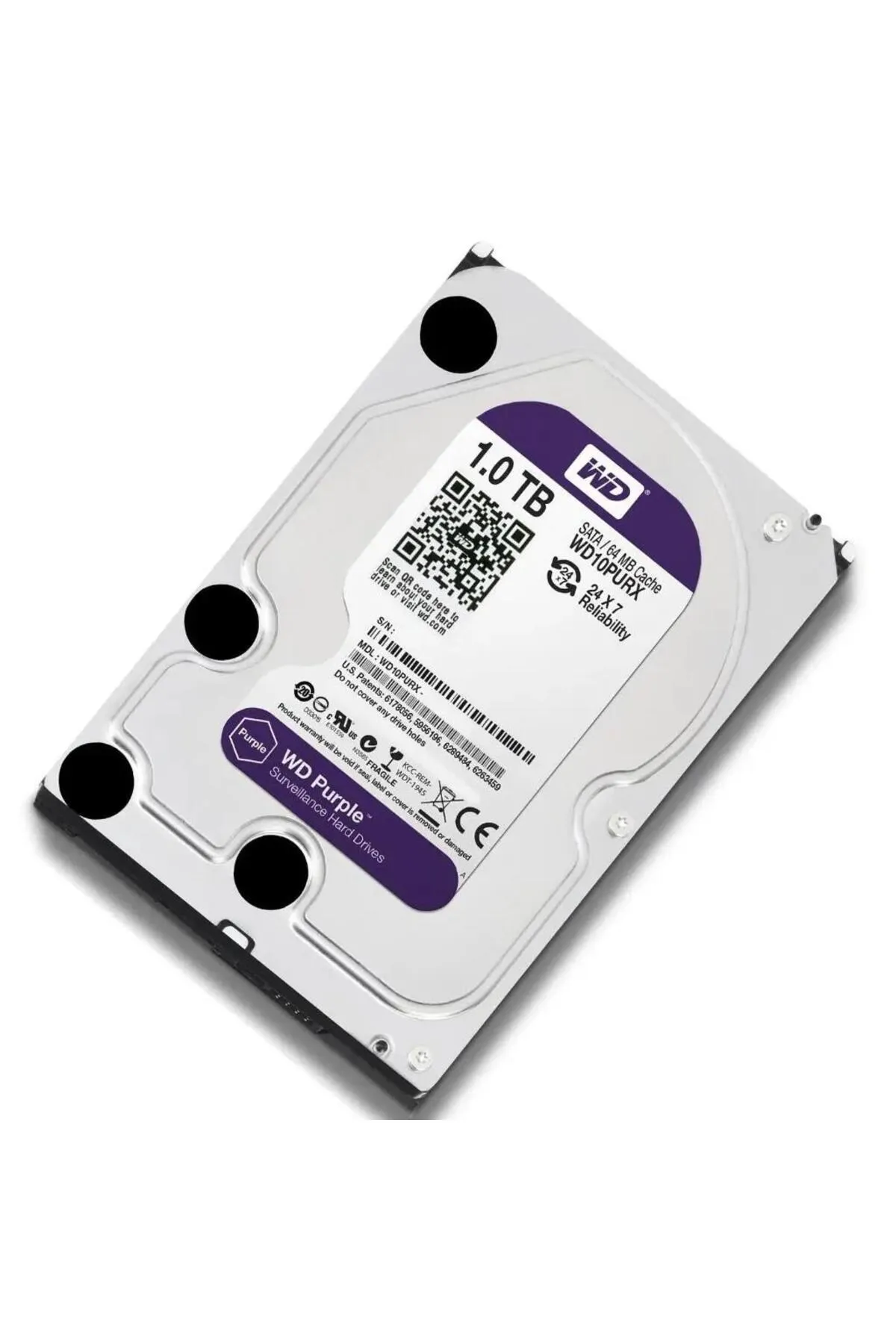 WD Western Digital Purple 10purx Sata 3.0 5400 Rpm 3.5" 1 Tb Harddisk