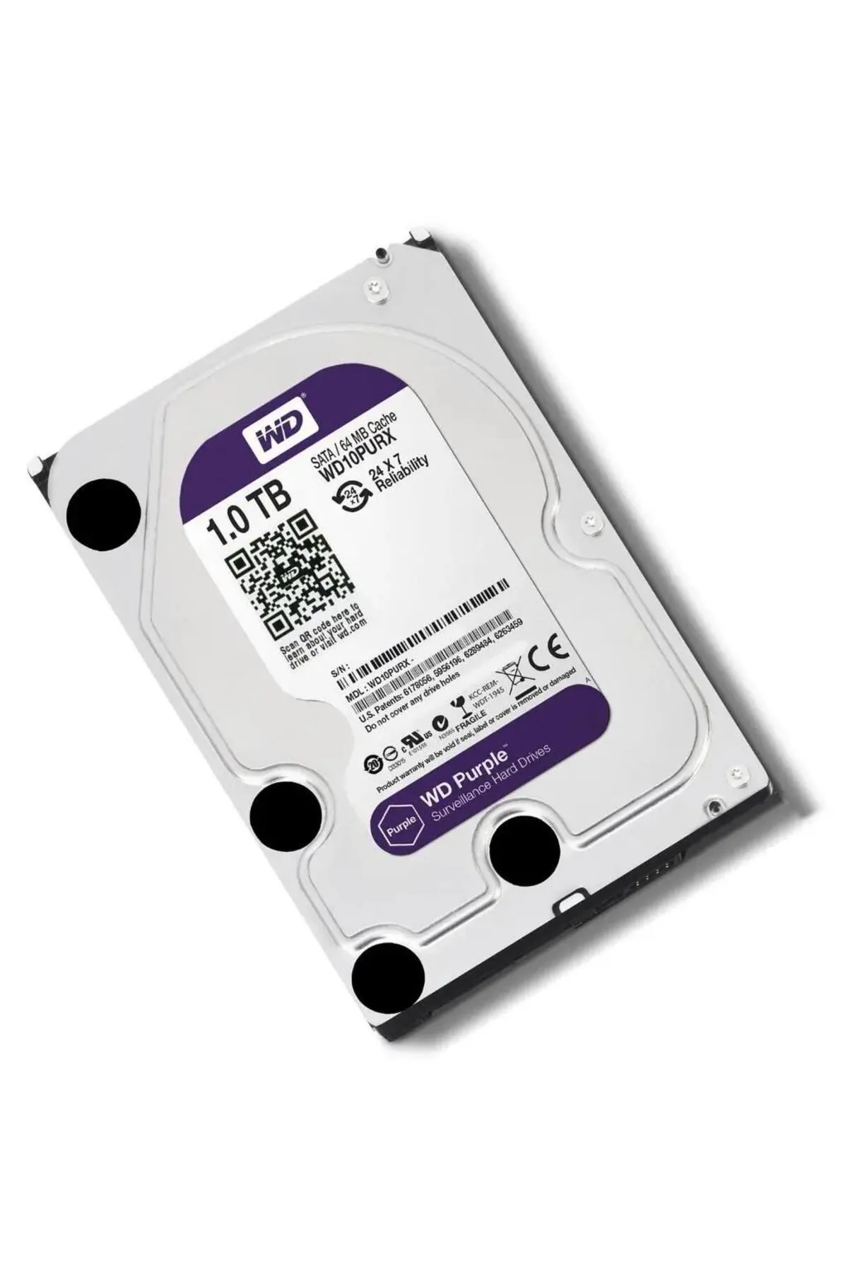 WD Western Digital Purple 10purx Sata 3.0 5400 Rpm 3.5" 1 Tb Harddisk