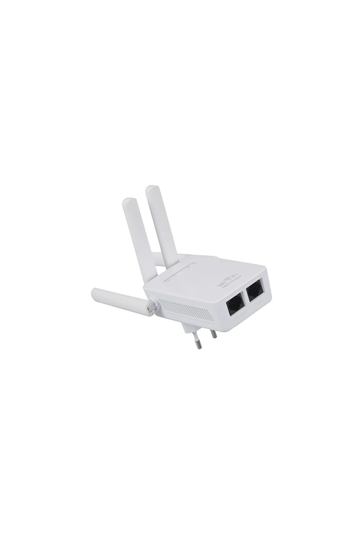 DNR Bilişim Wifi Antenli Kablosuz Sinyal Güçlendirici Alan genişletici Wi-Fi Repeater/Router/Access Point Beyaz