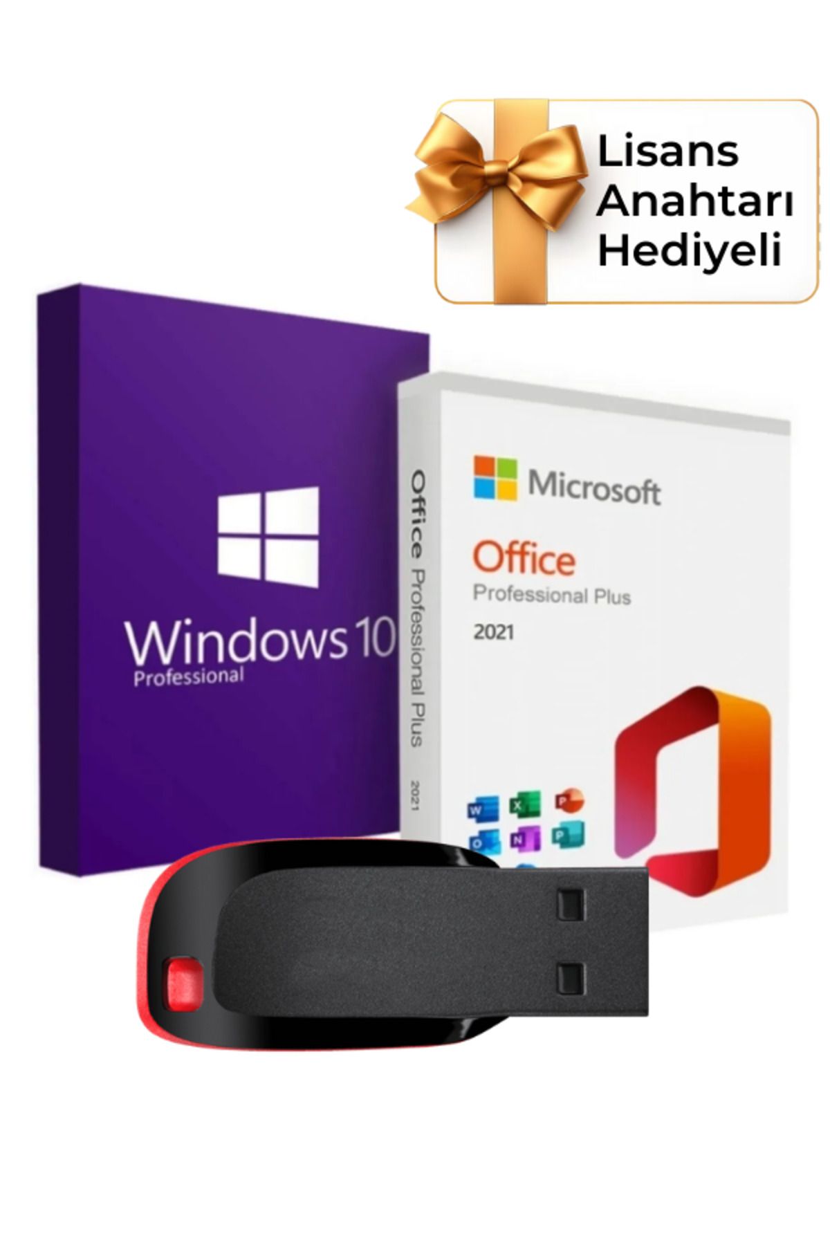 Microsoft Windows 10 Office 2021 Pro Plus Kurulum Dosyalı Usb Bellek 16gbuyumlu