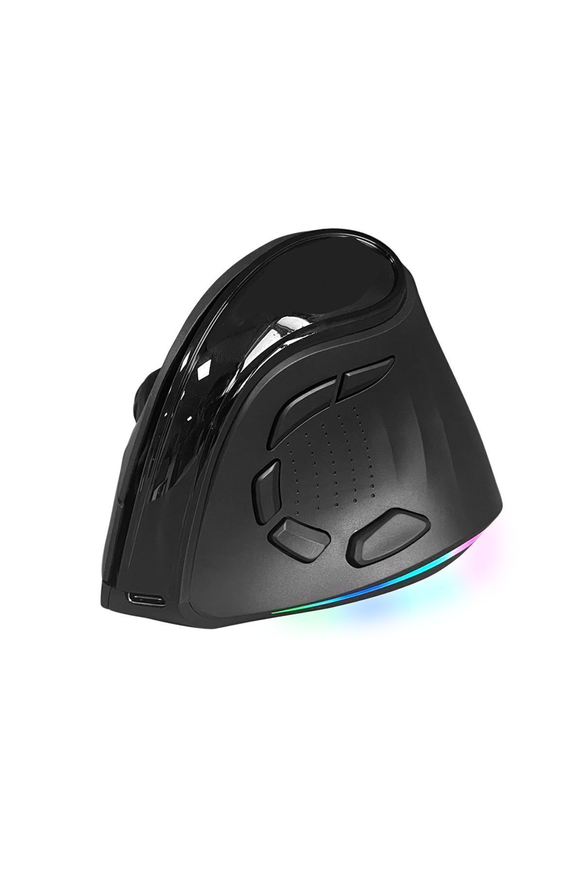 Dexim Wireless, 2.4Ghz & Bluetooth RGB AntiRSI Şarj Edilebilir Ergonomik Dikey Tutuşlu Kablosuz Mouse