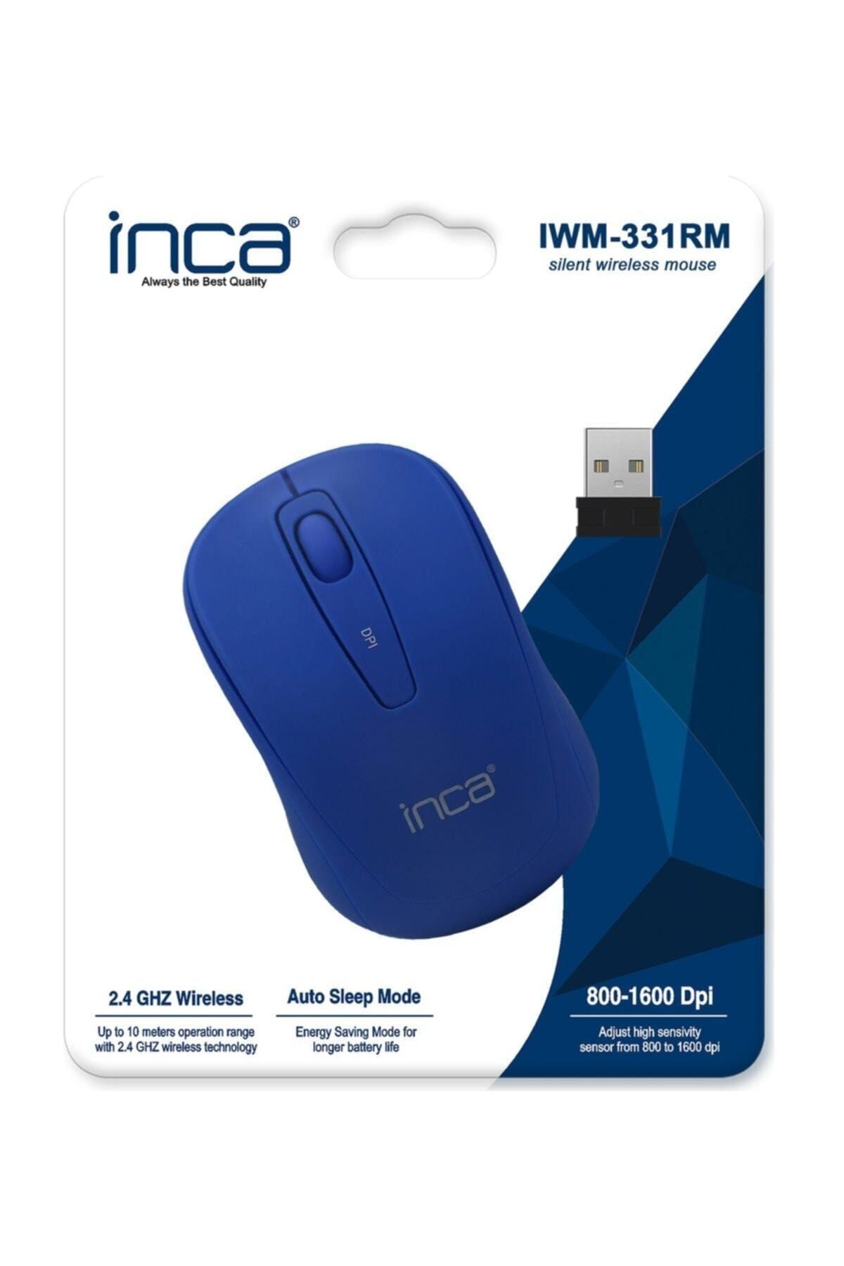 Inca Wireless Sessiz Mavi Mouse Iwm-331rm Silent