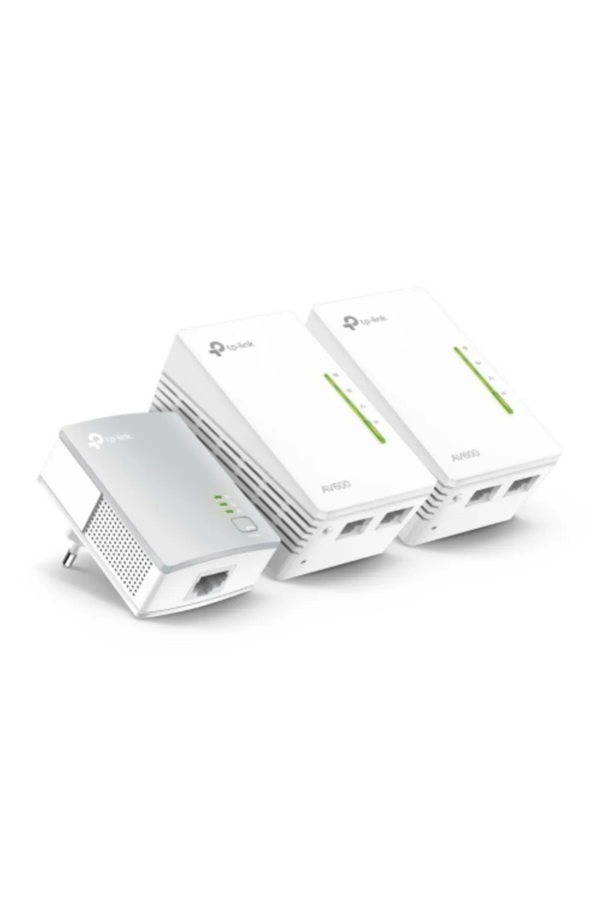 TP-Link WLAN Powerline Adaptörü Üçlü Set TL-WPA4220T KIT (WLAN 300Mbit/sn, AV600 Powerline, Wifi Clone,