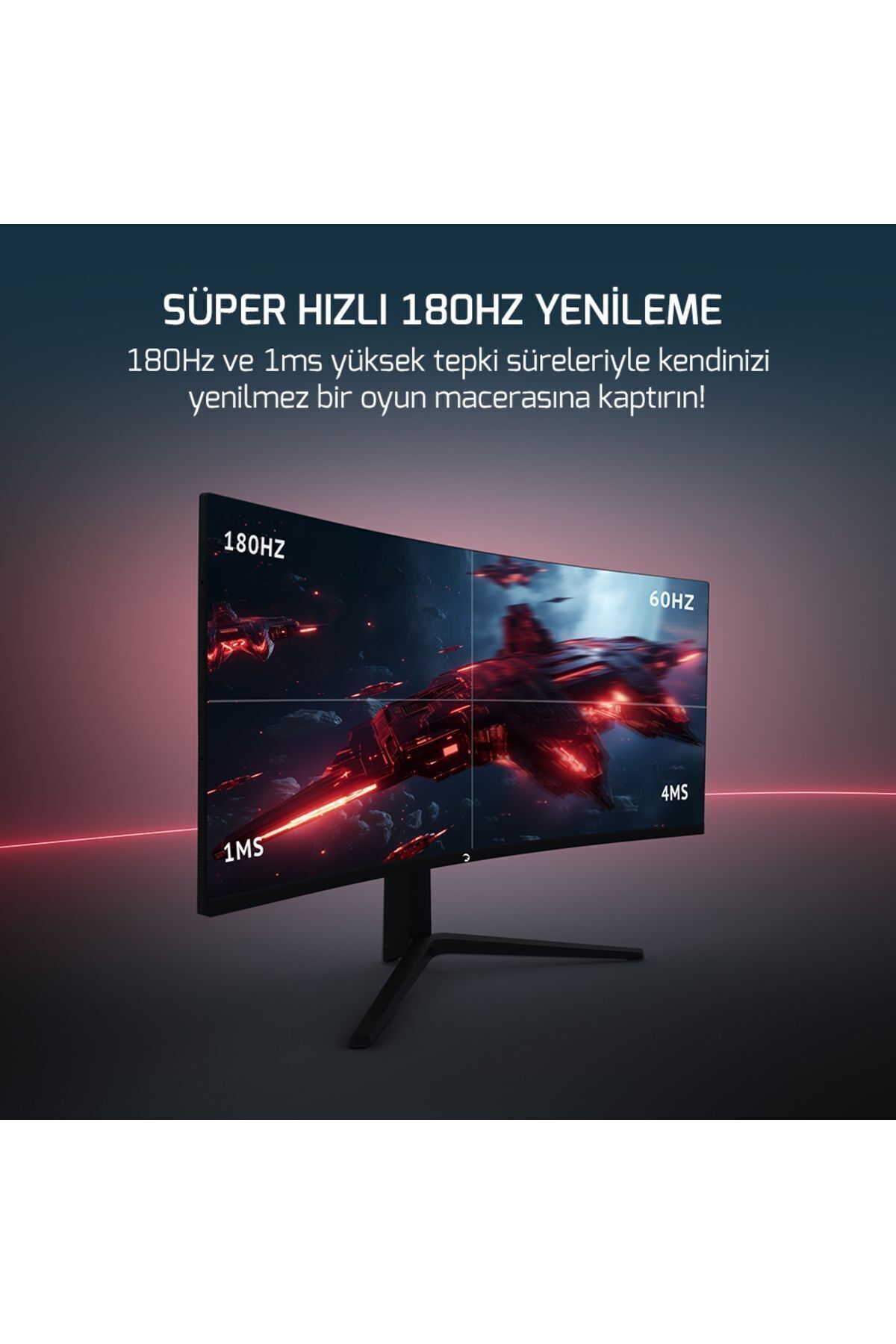 Gamepower WQ34 34'' 1ms 180Hz Curved 2K UWQHD 3440*1440 Gaming Monitör