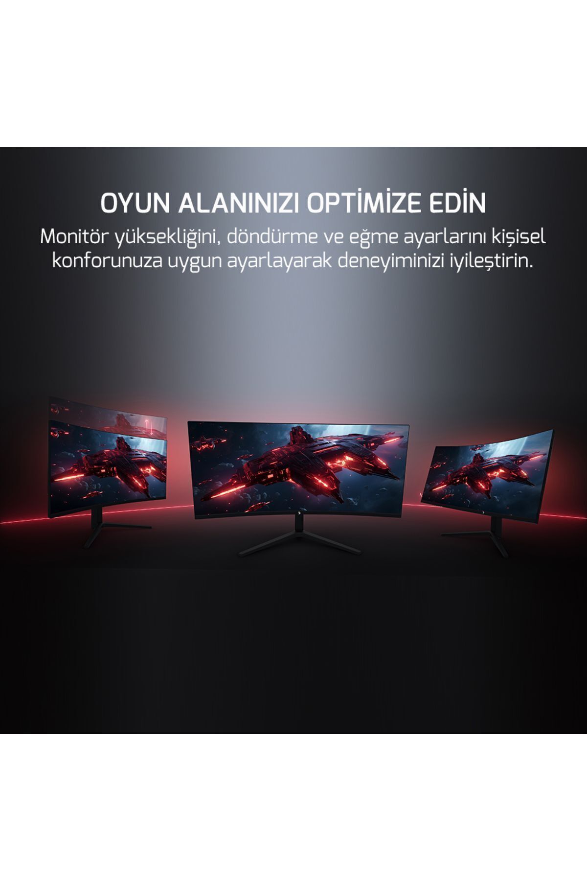 Gamepower WQ34 34'' 1ms 180Hz Curved 2K UWQHD 3440*1440 Gaming Monitör