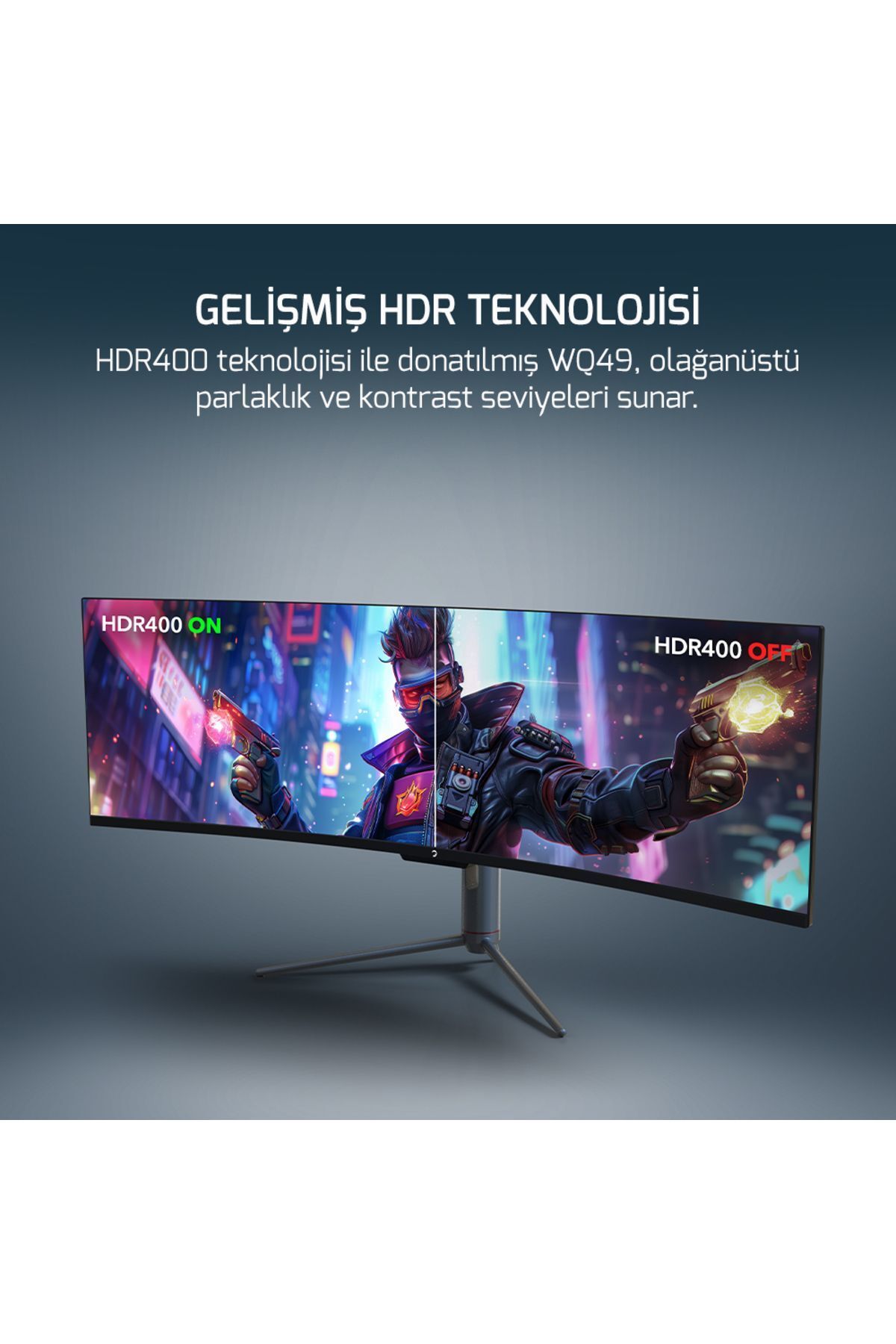 Gamepower Wq49 49'' 1ms 144hz Curved Dfhd 3840*1080 Gaming Monitör (SIFIR ÖLÜ PİKSEL GARANTİLİ)