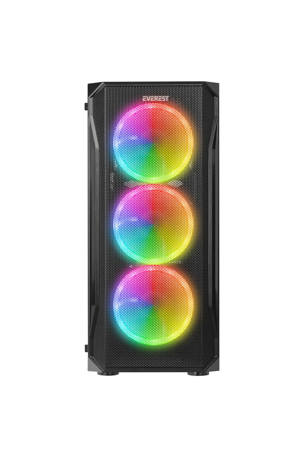 Everest X-RACER PEAK 600W Temperli Camlı 4*12cm RGB Fan Mid-Tower Gaming Oyuncu Kasası