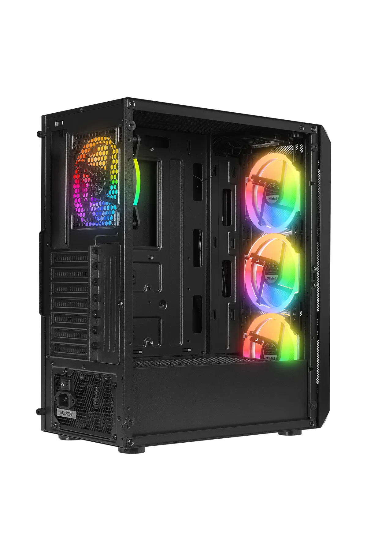 Everest X-RACER PEAK 600W Temperli Camlı 4*12cm RGB Fan Mid-Tower Gaming Oyuncu Kasası