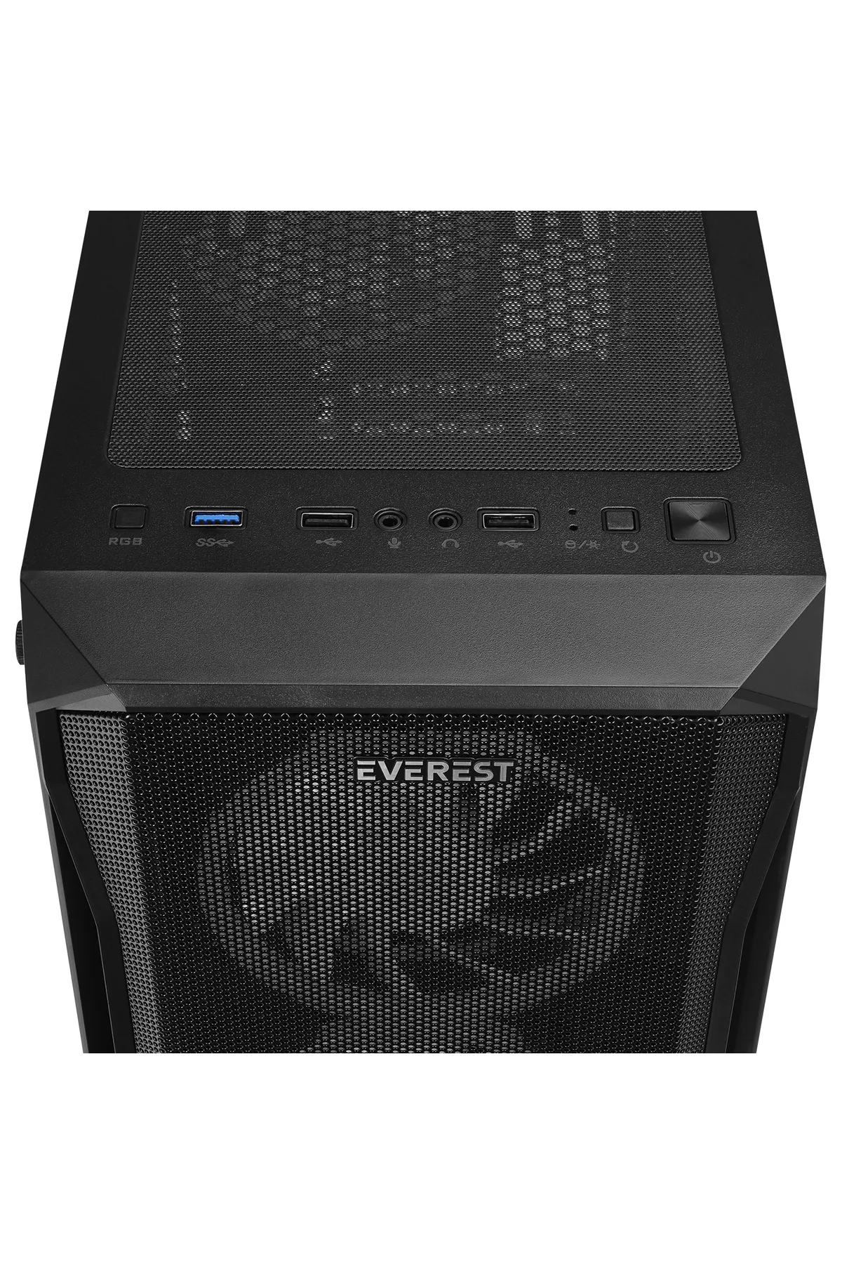 Everest X-RACER PEAK 600W Temperli Camlı 4*12cm RGB Fan Mid-Tower Gaming Oyuncu Kasası