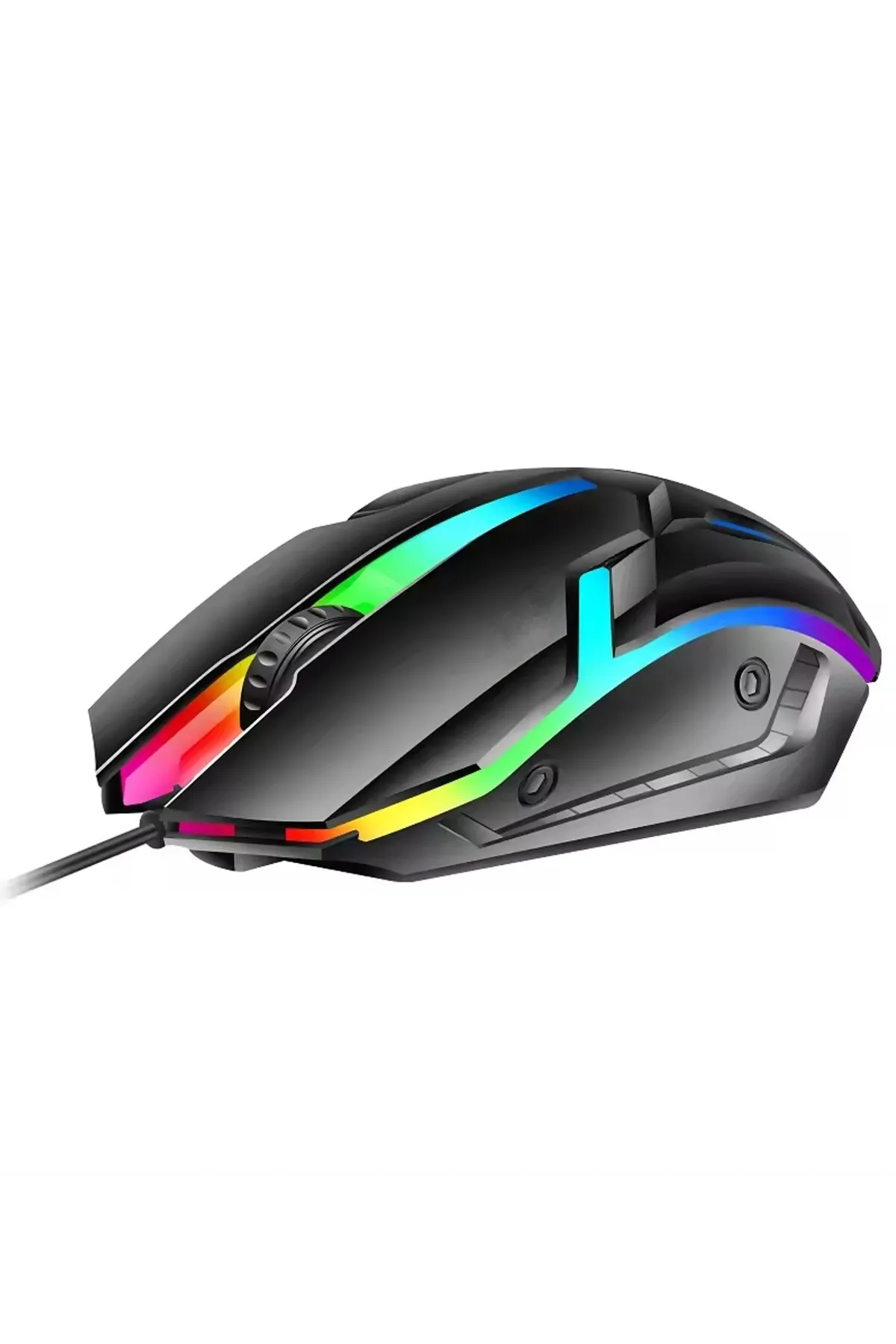 corcishop X1 RGB Işıklı Oyuncu Kablolu Gamer Oyuncu Mouse Siyah