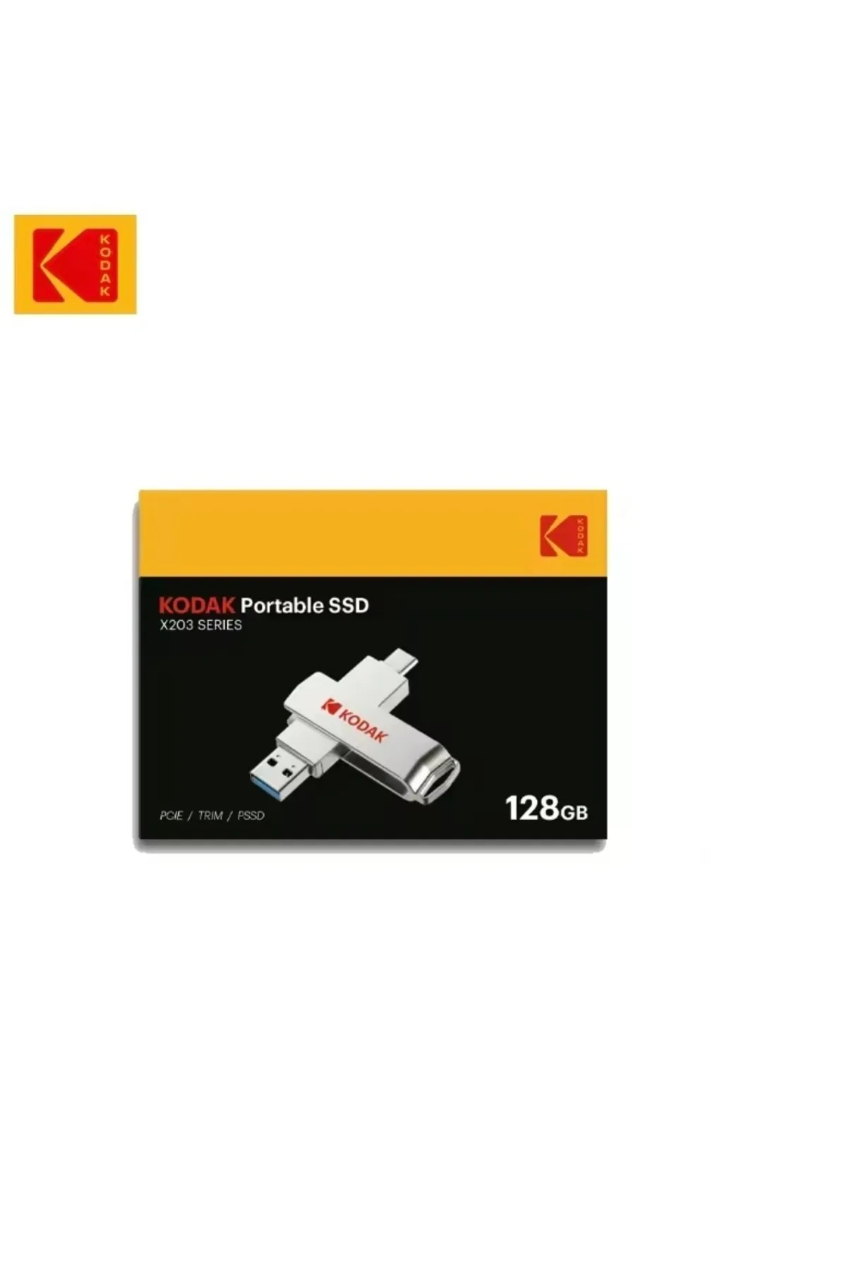 Kodak X203 450mbs Yüksek Hızlı 128gb.type-c Ve Usb 3.2 Type-c Girişli Tüm Cihazlara Iphone 15/16 Uygun