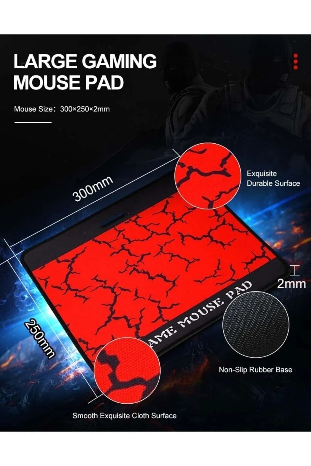 Zineets X7 3200 Dpi Usb Kablolu Mavi Siyah Gaming Optik Işıklı Rgb Mouse Ve Oyuncu Mousepad Seti 7 Tuşlu