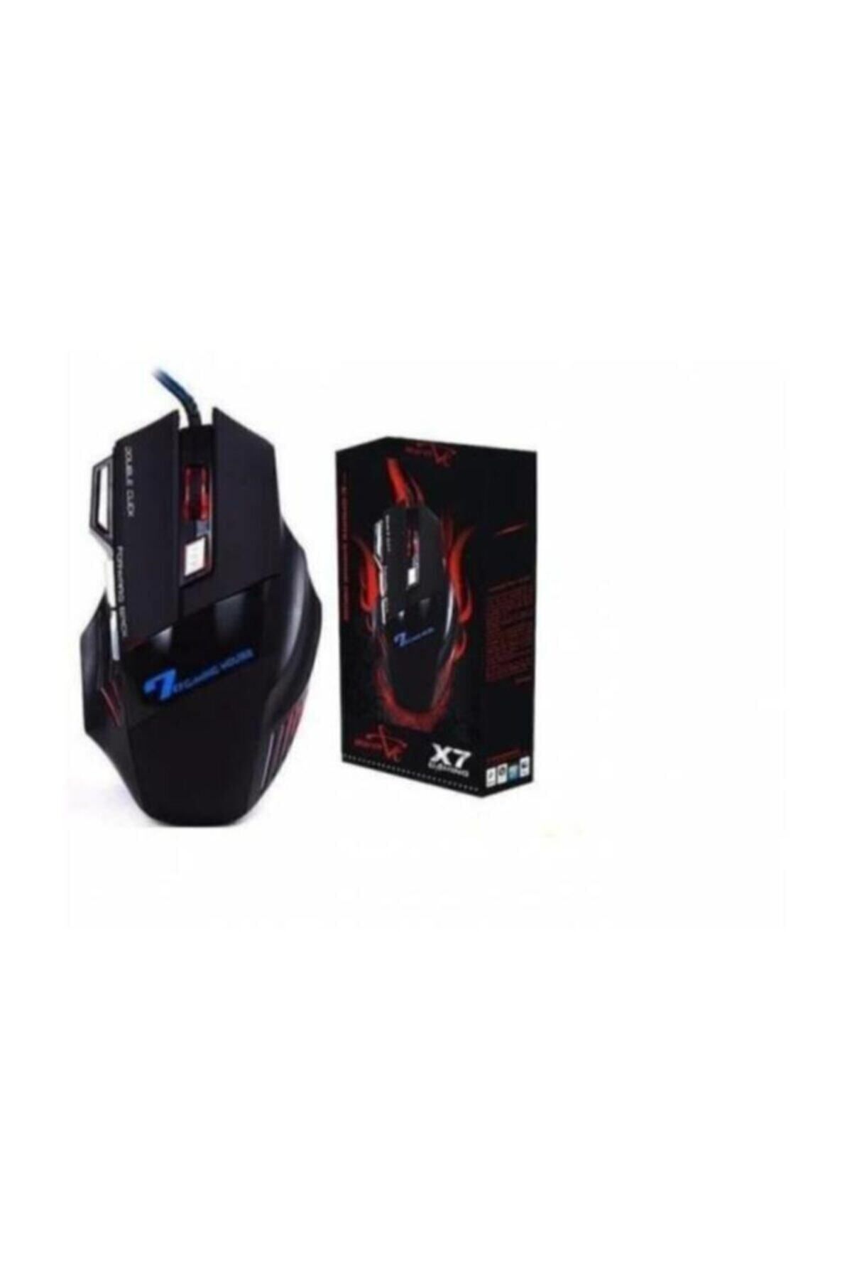 Piranha X7 Gaming Mouse Kumaş Kablo 7 Tuşlu Oyuncu Mouse