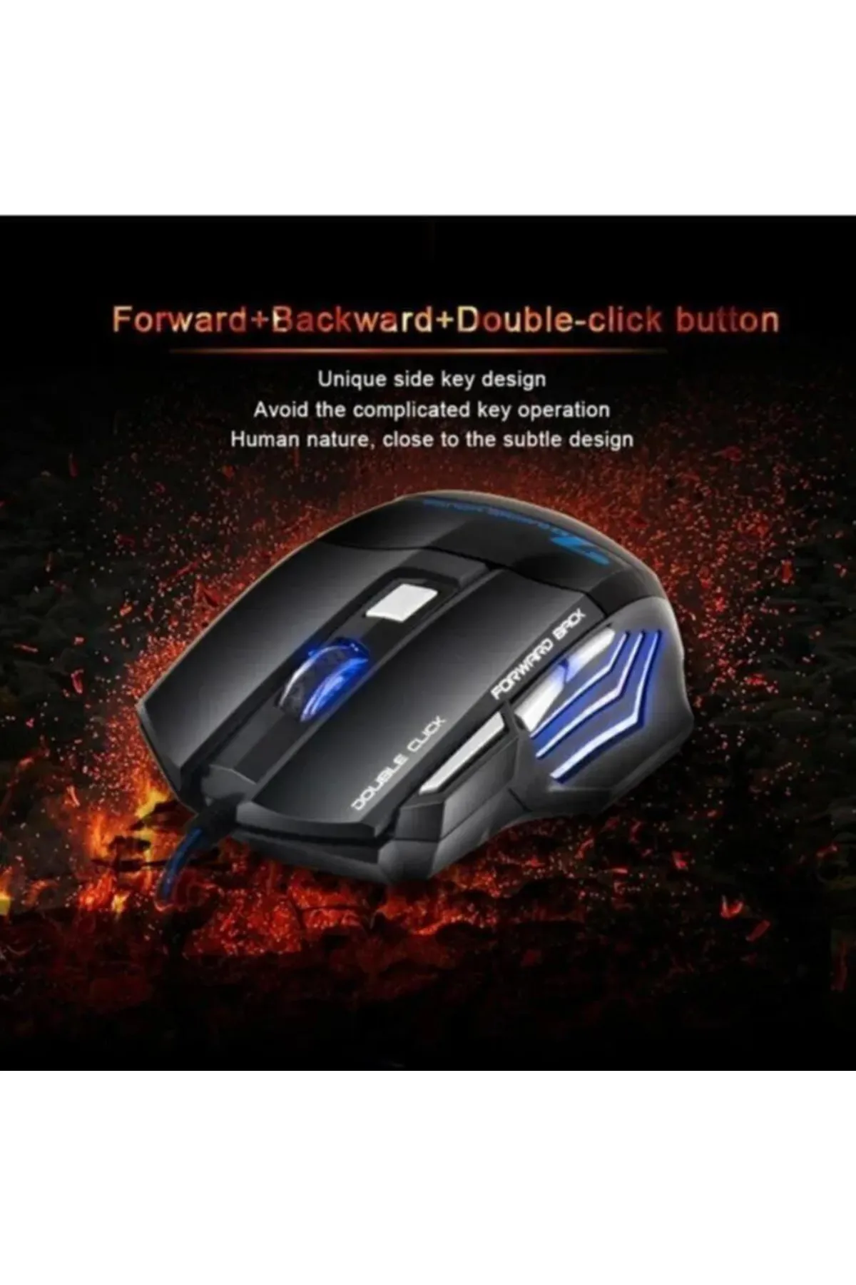 CROW'S TECH X7 Oyun Faresi Kablolu Usb Oyun 7 Düğme Ledli Gaming Mouse