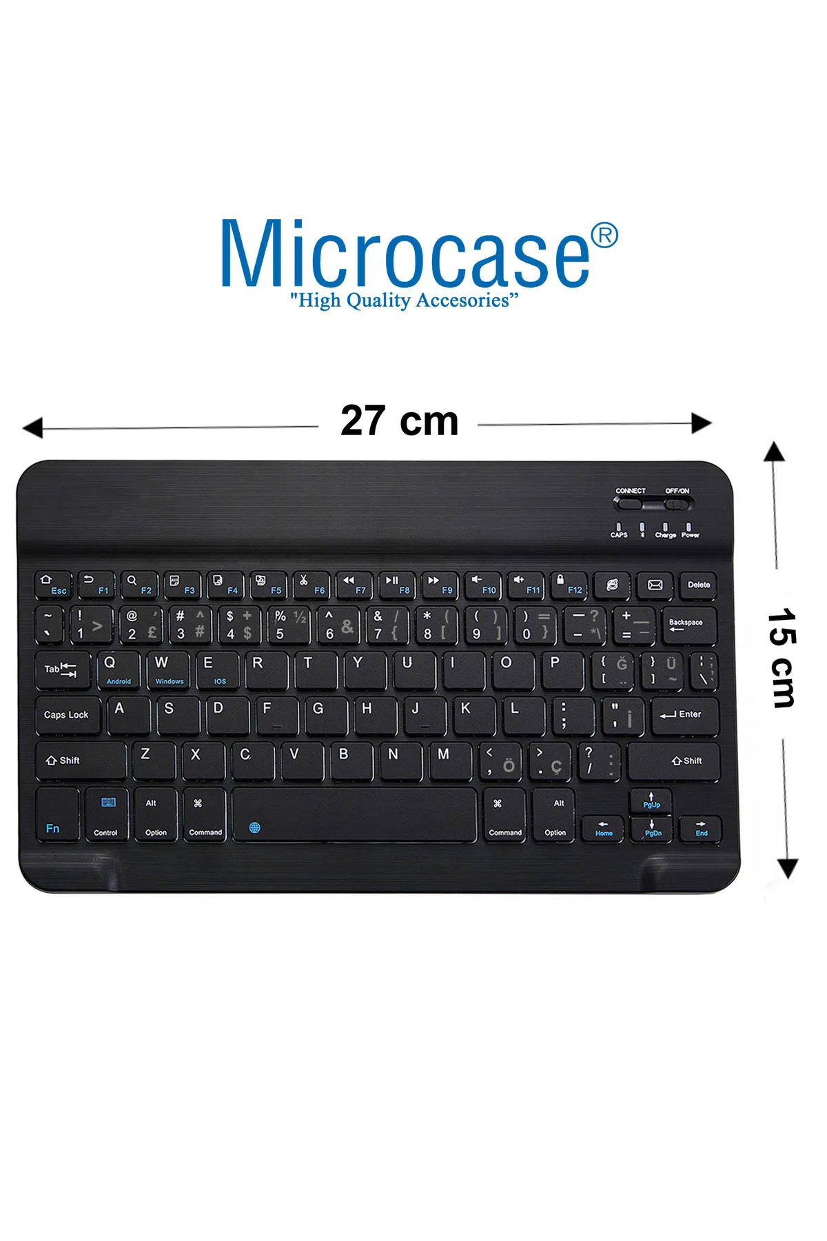 Microcase Xiaomi Redmi Poco Pad 12.1 için Tablet Bluetooth Klavye27cm(TR Sticker)+Bluetooth Mouse+Stand AL2755