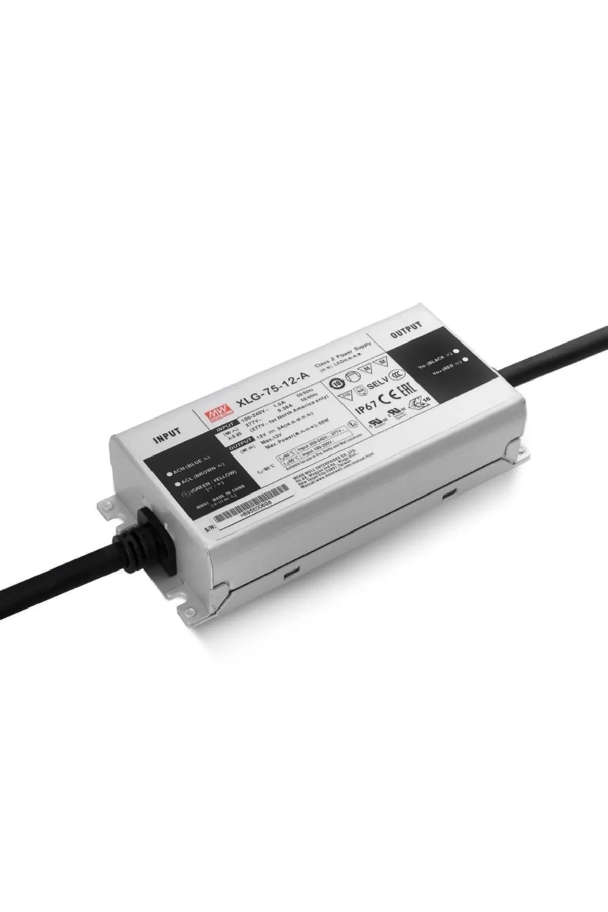 Meanwell Xlg 075 12 a 12vdc 5.0amp current Adj 8.412vdc cc Güç Kaynağı