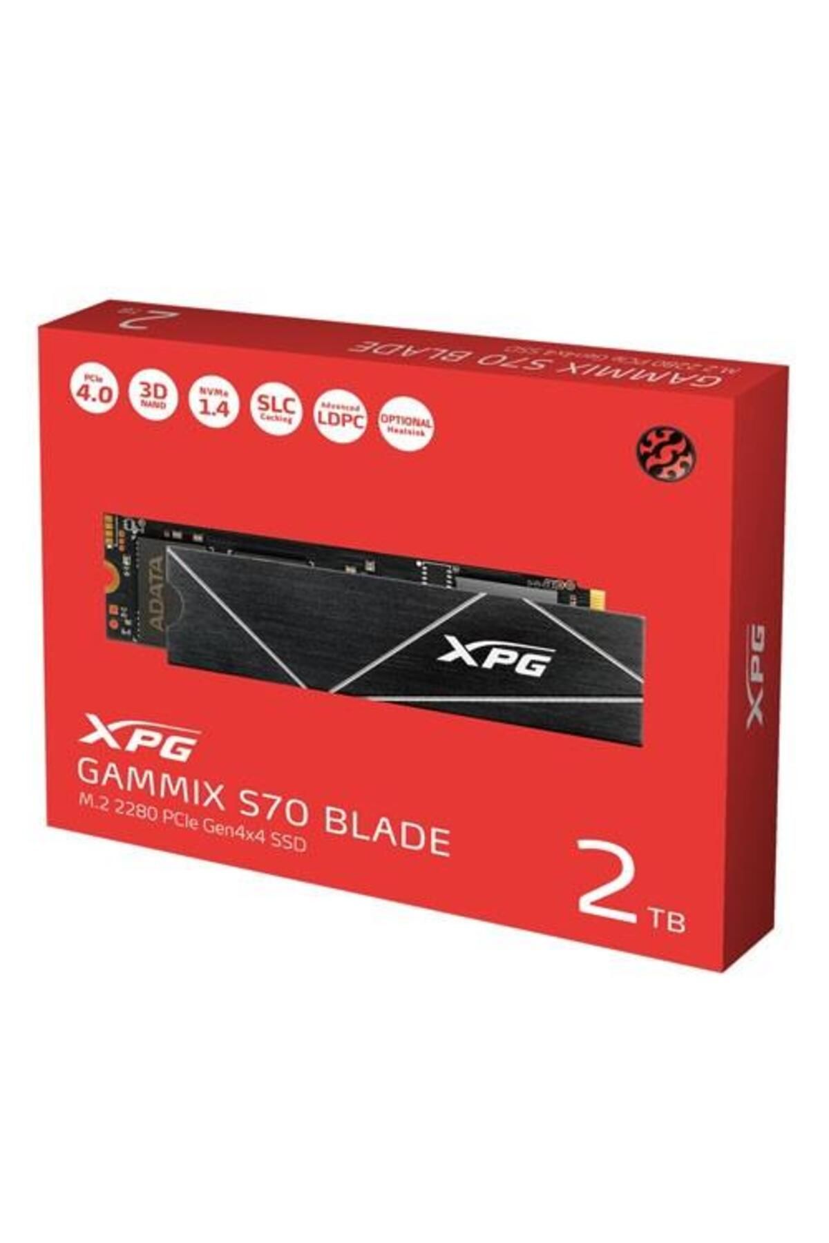 Adata XPG 2TB GAMMIX S70 BLADE AGAMMIXS70B-2T-CS 7400-5500MB/s M2 PCIE GEN4 DİSK