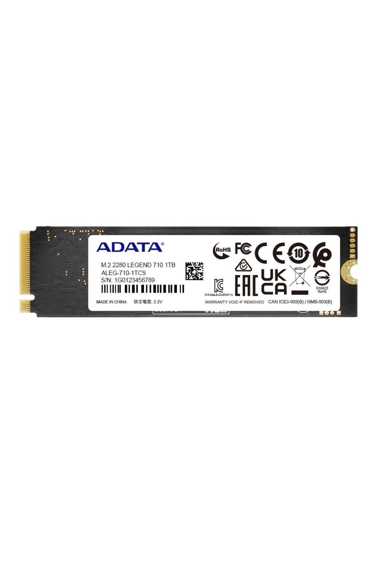 Adata Xpg Legend 710 1tb 2400/1800mb/s Gen3 Nvme M.2