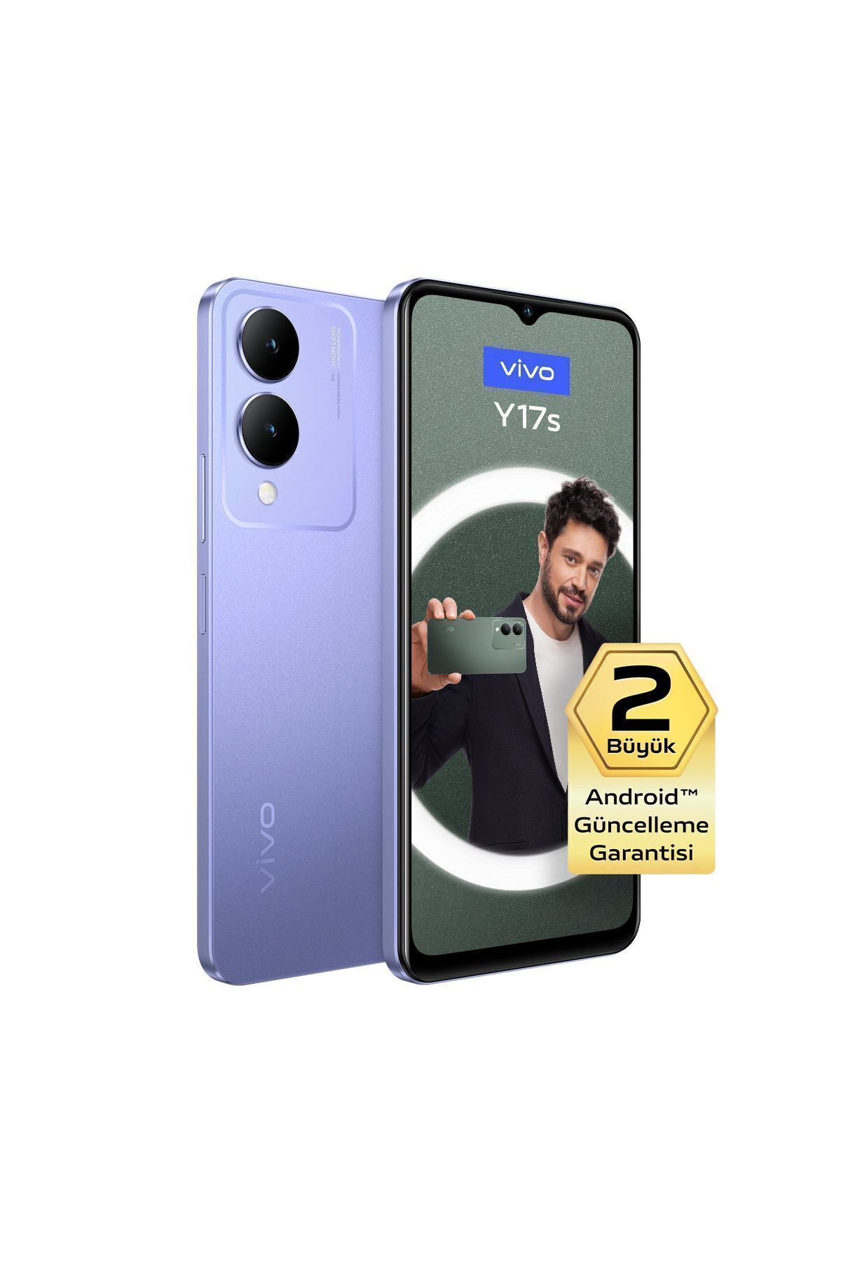 Vivo Y17s 128 Gb 6 Gb Ram Işıltılı Mor Cep Telefonu ( Türkiye Garantili)