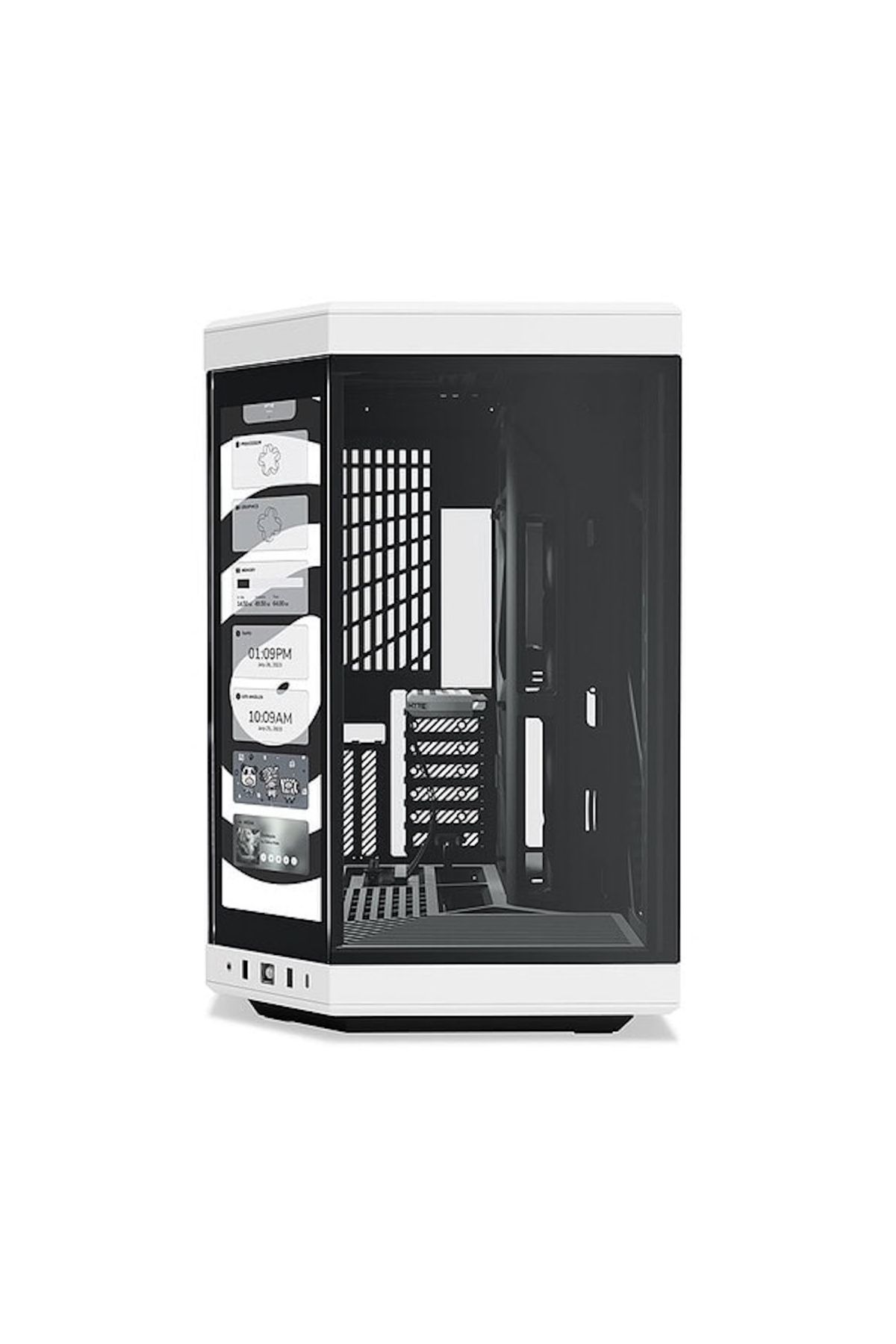 Hyte Y70 Touch Panda Temperli Cam USB 3.2 E-ATX Dual Chamber Mid Tower Ekranlı Gaming Kasa