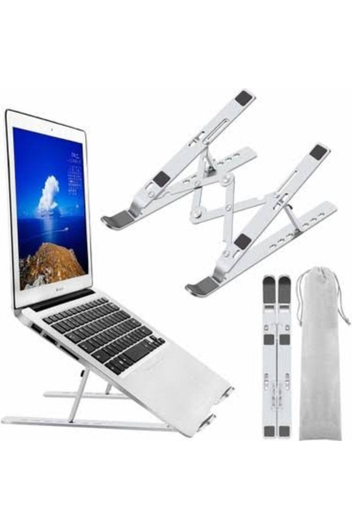 Protonust Yükseklik Ayarlı, Katlanabilir Alüminyum Laptop Standı Çantalı 10"-15.6" Portatif Pratik Stand