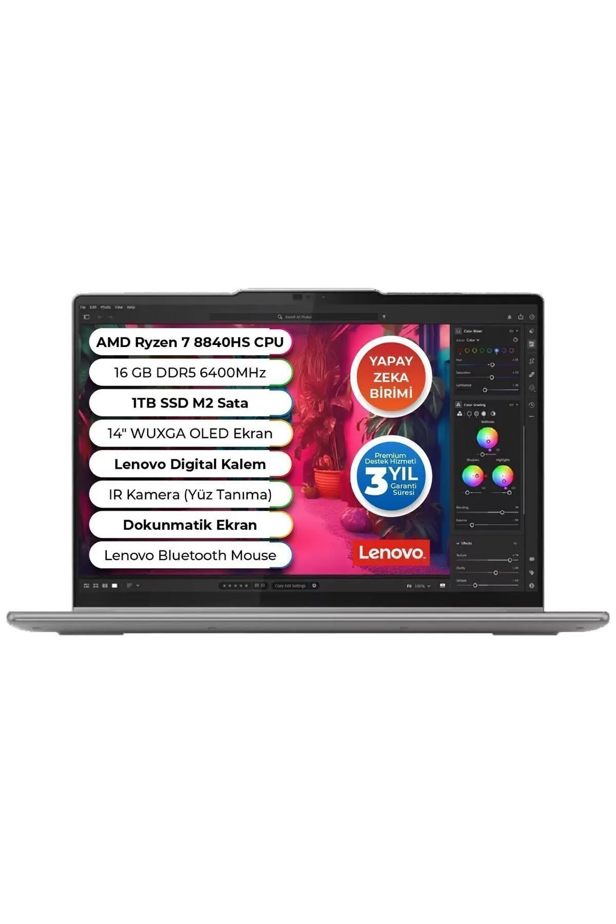 Lenovo Yoga 7 AMD Ryzen™ 7 8840HS 16 GB 1 Tb Ssd FREEDOS 83DK005PTR