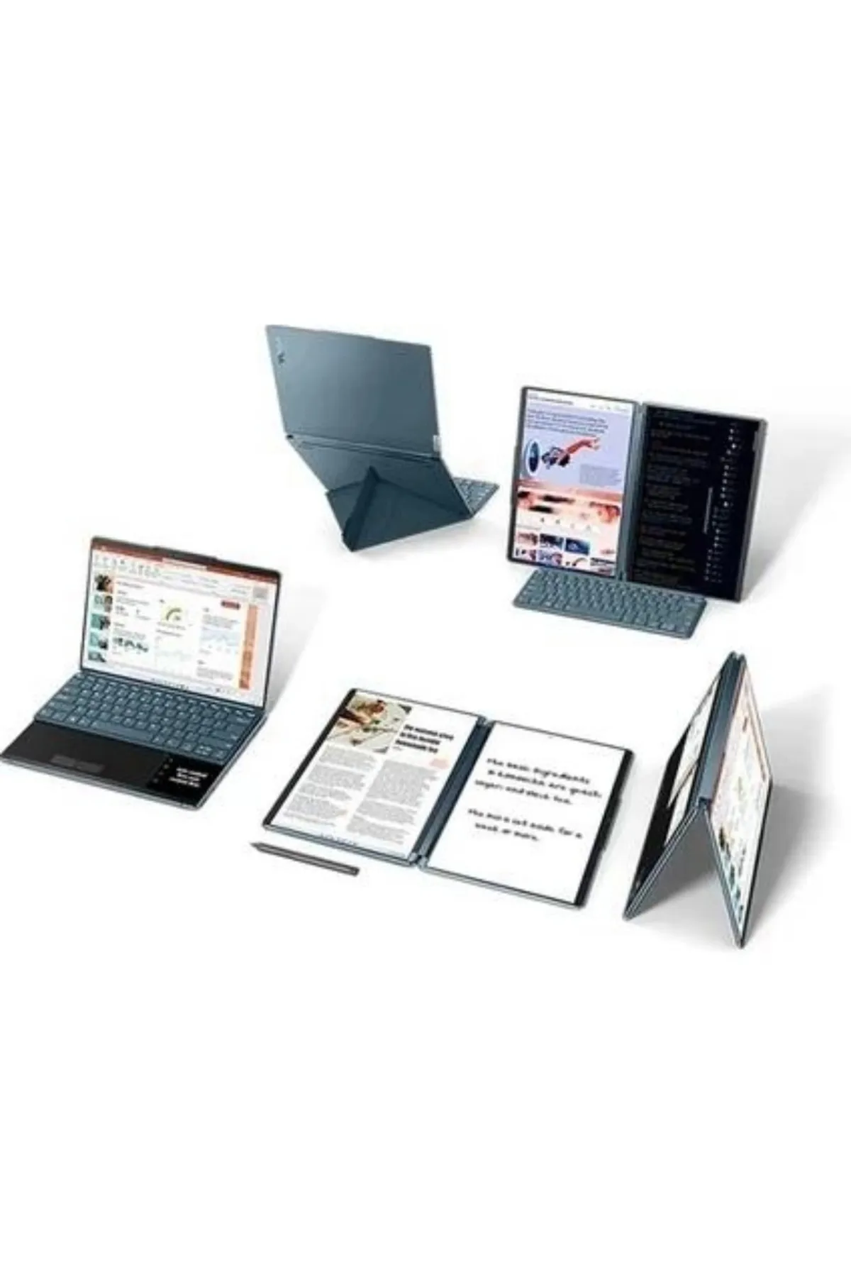 Lenovo Yoga Book 9 13.3 Inç 2880 x 1800 Çift OLED Dokunmatik Ekran 13.nesil Core I7 1355U-16GB-1TB Ssd