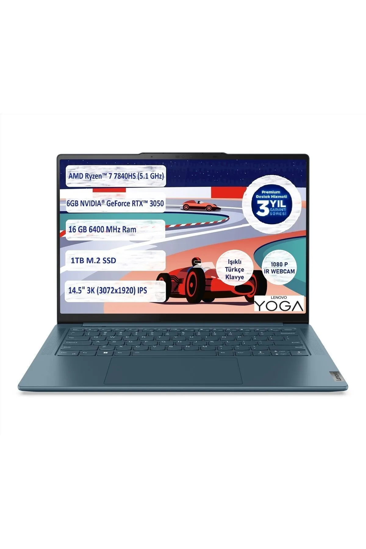 Lenovo YOGA PRO 7 14APH8 RYZEN 7 7840HS  16GB 1 TB SSD RTX3050 14.5" 3K FREEDOS 82Y8002LTX