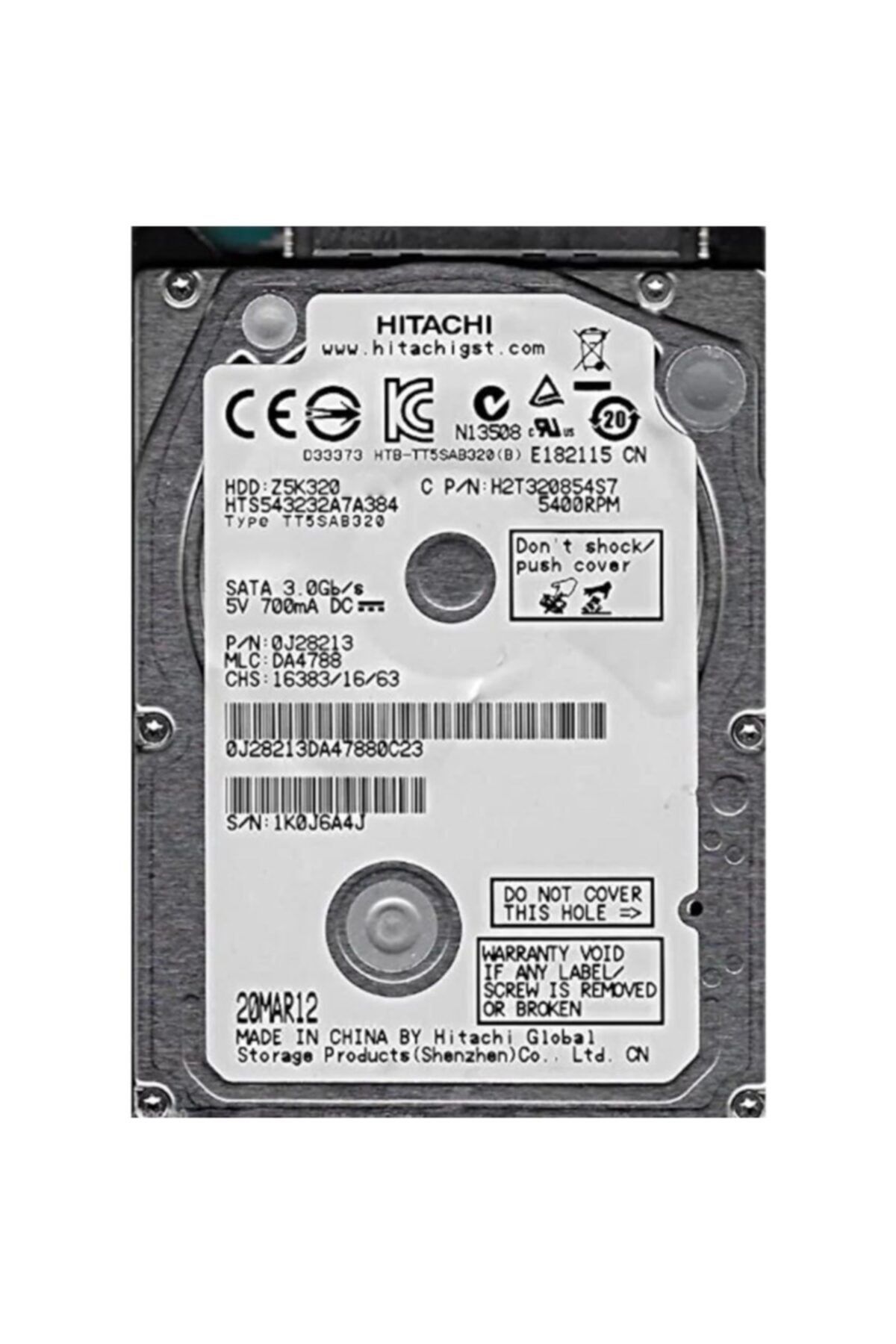 Hitachi Z5k320-250 Sata3 5400rpm 8mb 2.5" 250gb Notebook Hdd(rfb)