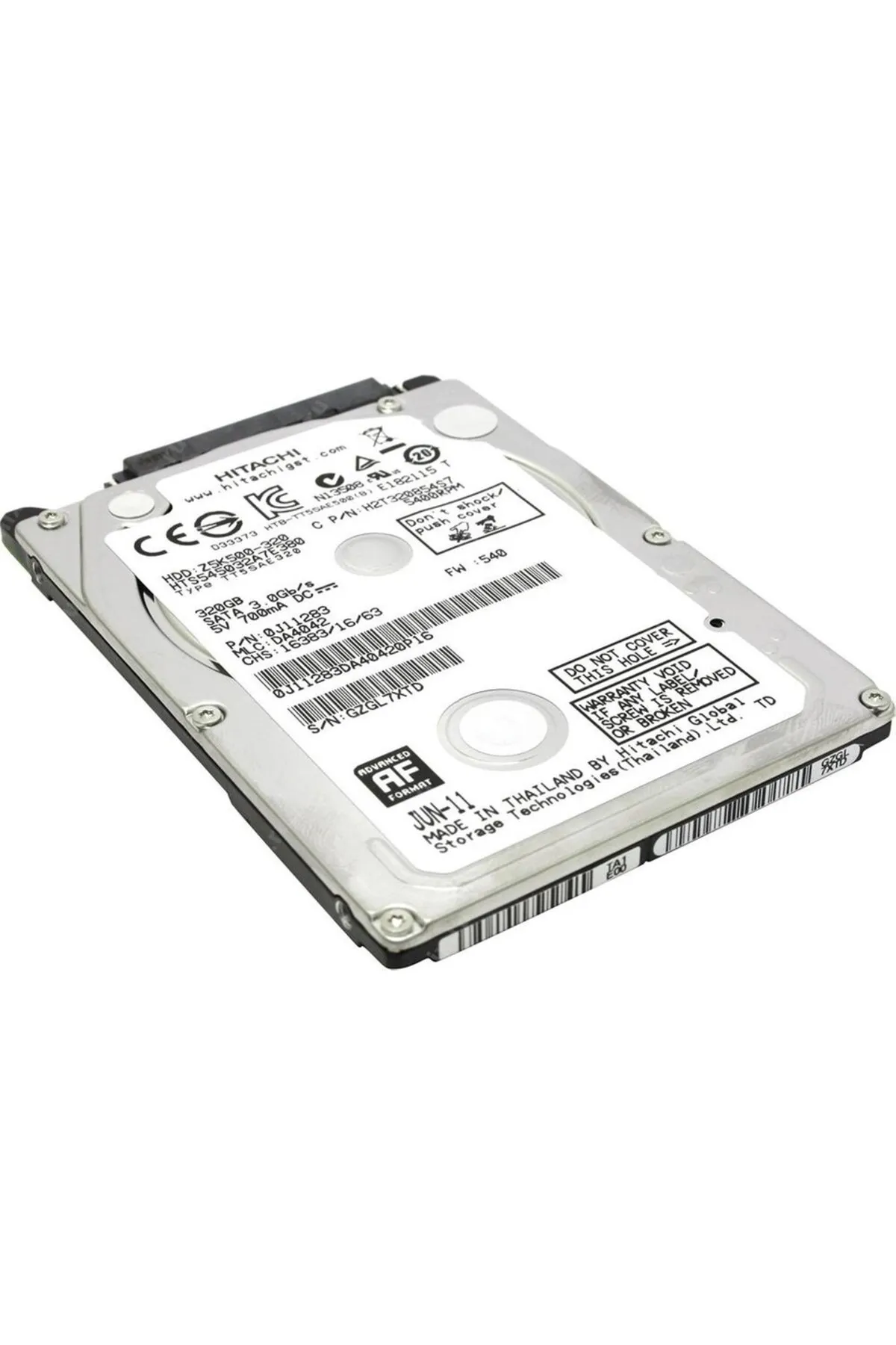 Hitachi Z5K320 SATA 3.0 5400 RPM 2.5" 320 GB Harddisk  (refurbished)