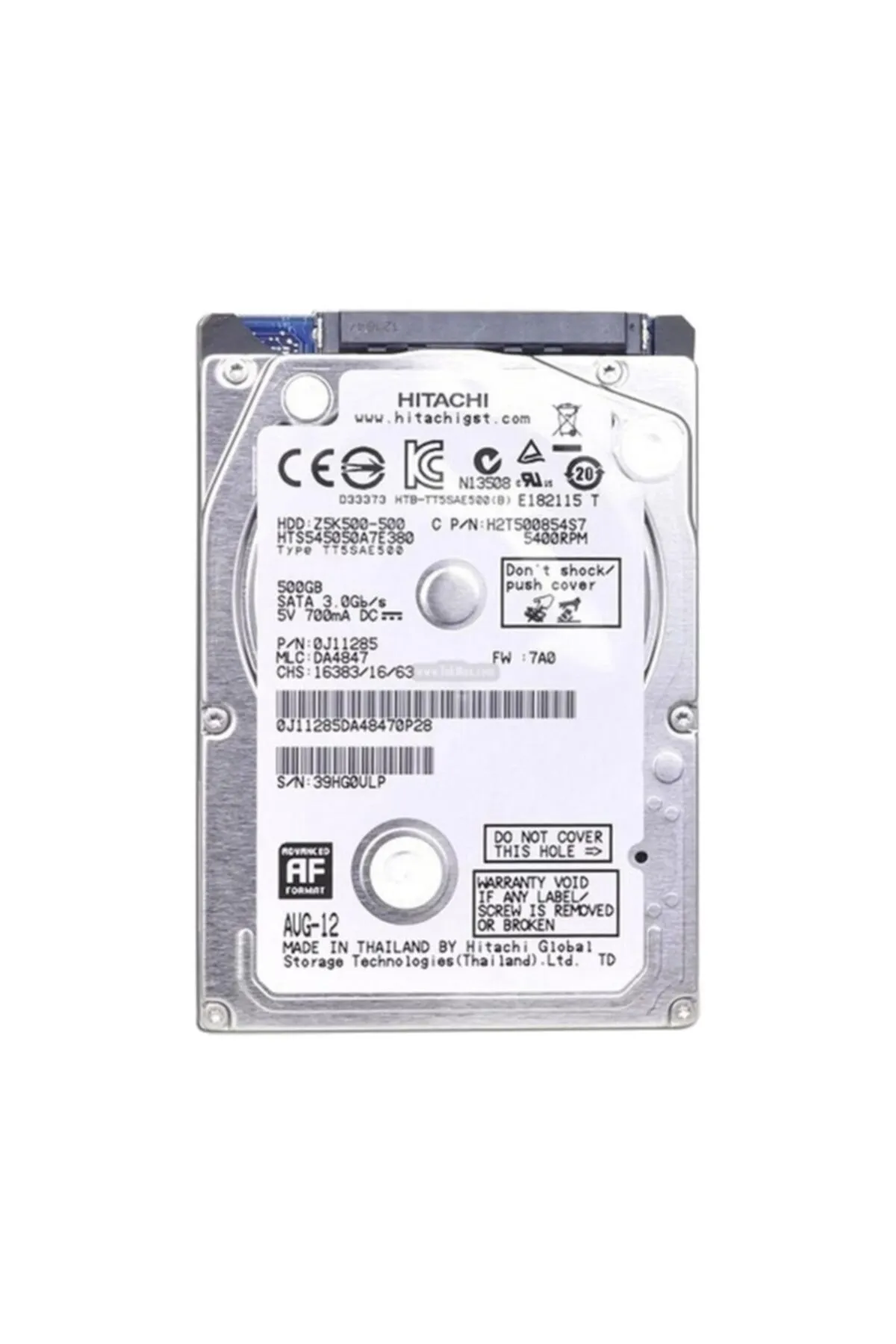 Hitachi Z5K500 Sata3 5400Rpm 8MB 2.5'' 500GB Notebook HDD (Refurbished)