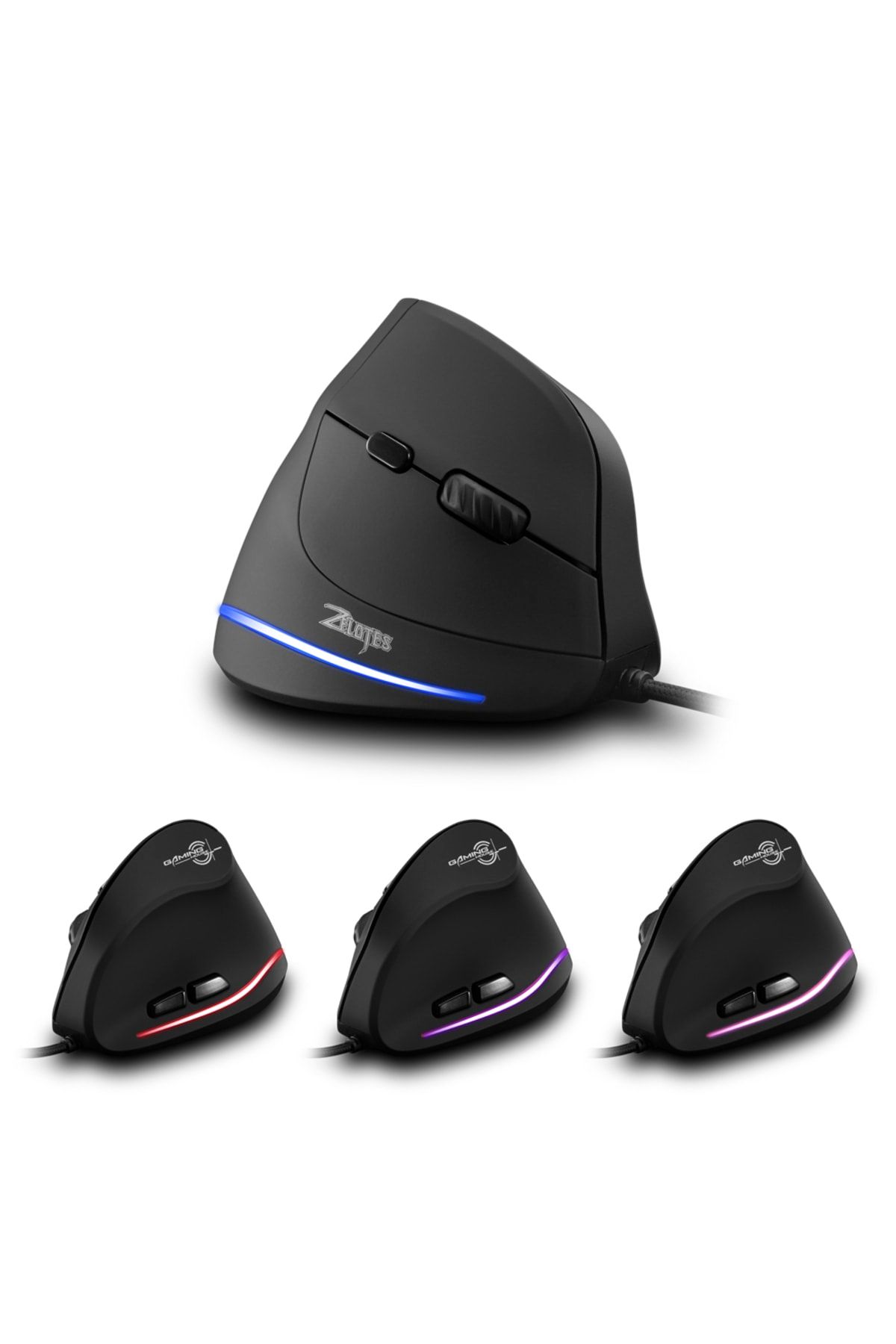 ZELOTES Zelotes T-20 Oyuncu Dikey Ergonomik Mouse 2400dpı Kablolu