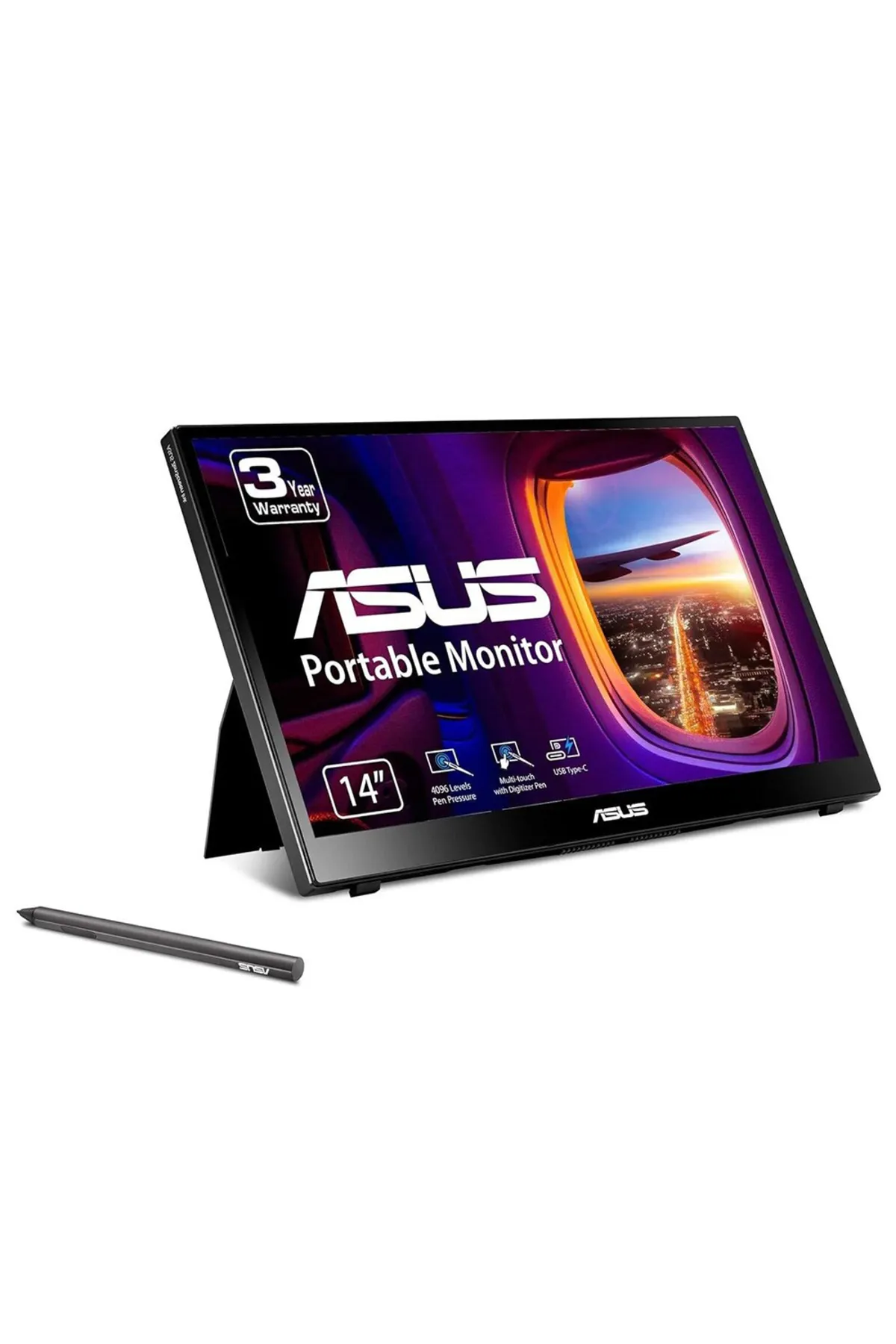 Asus Zenscreen Ink Mb14ahd 14'' 5ms 60hz Flicker Free Ips Dokunmatik Full Hd Taşınabilir Monitör