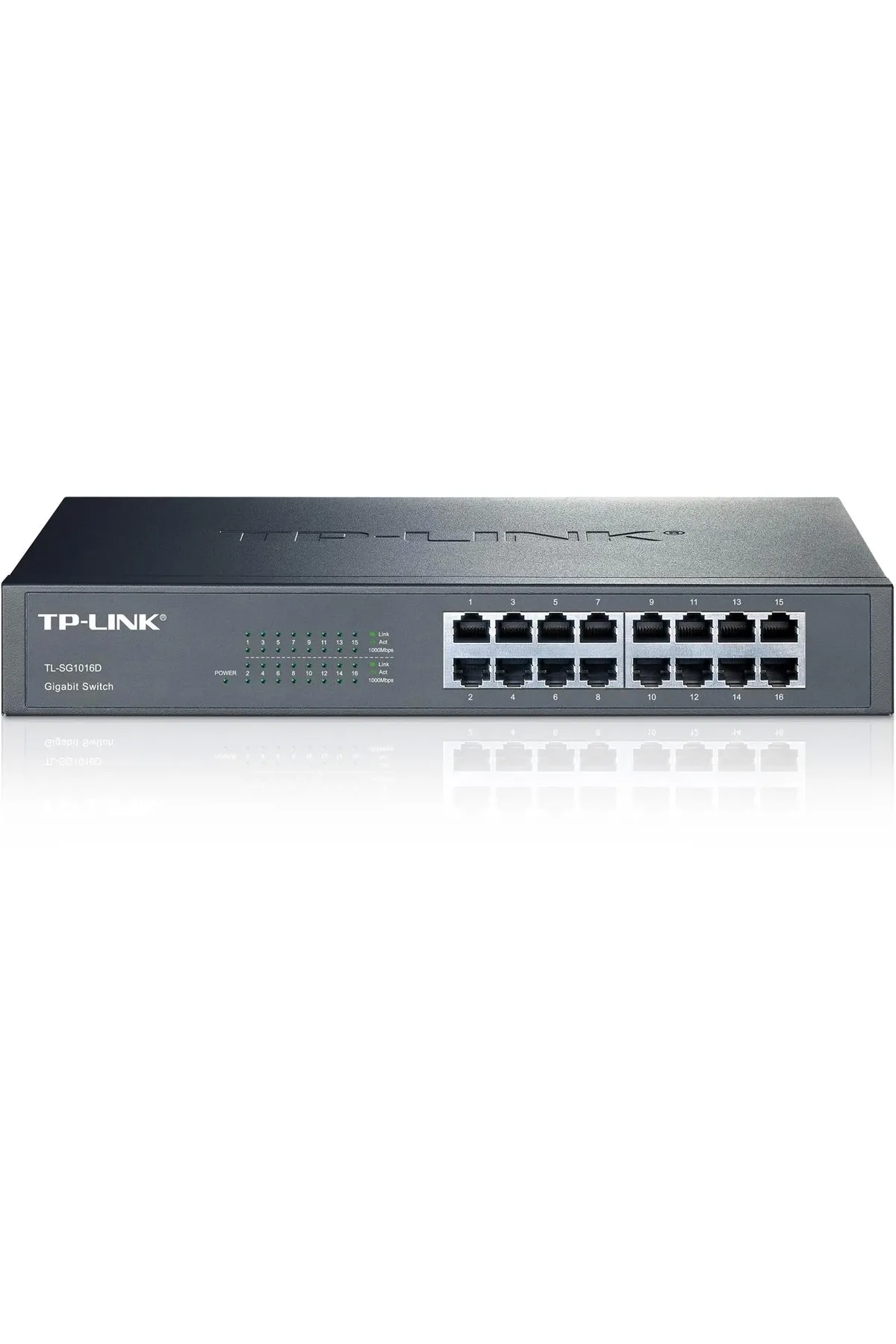 TP-Link zerdğ TL-SG1016D, 16-Port 10/100/1000 Mbps Gigabit Ethernet Switch Yeni Model 998259