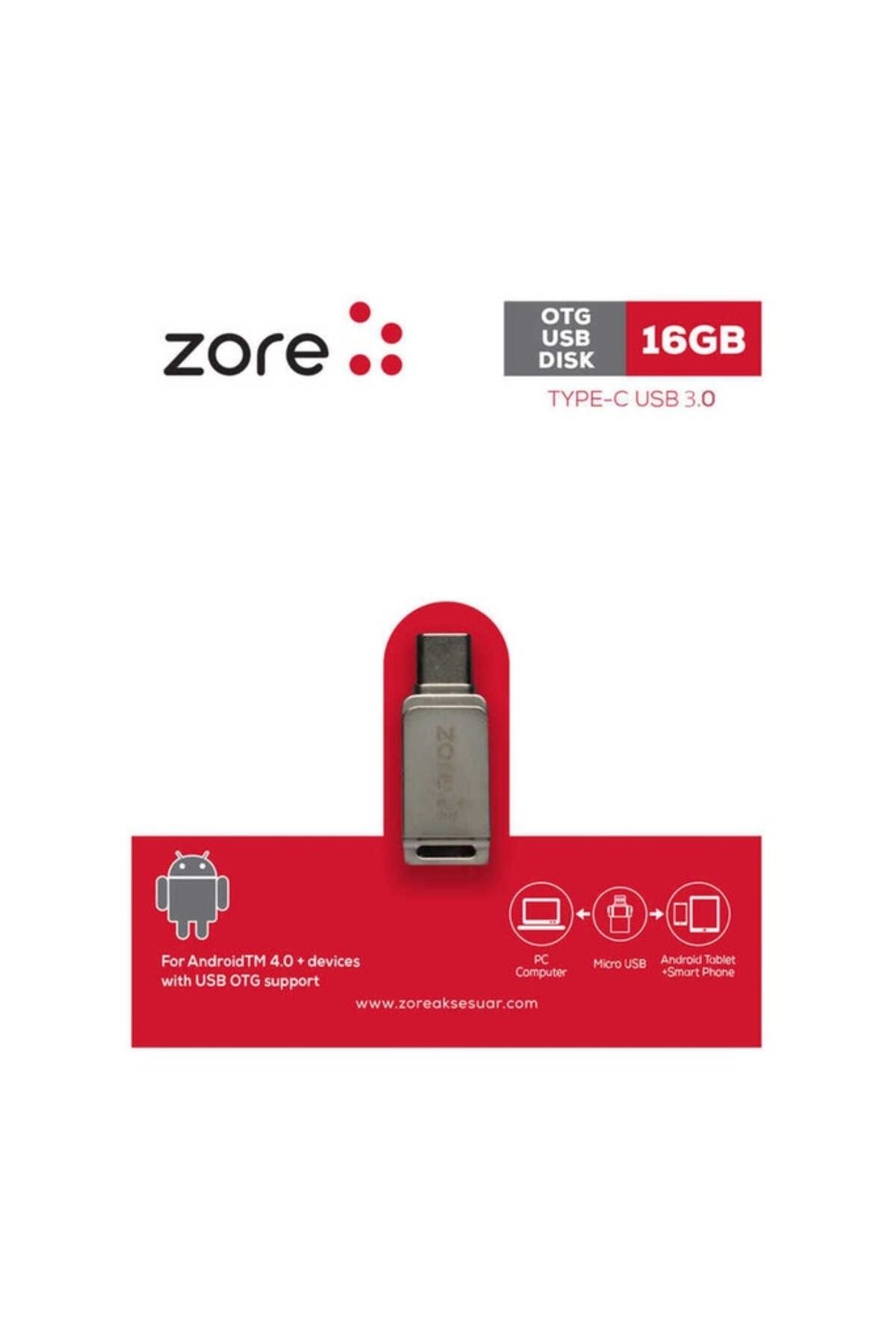 morfide Zore 3.0 Type-C Metal OTG 16 GB